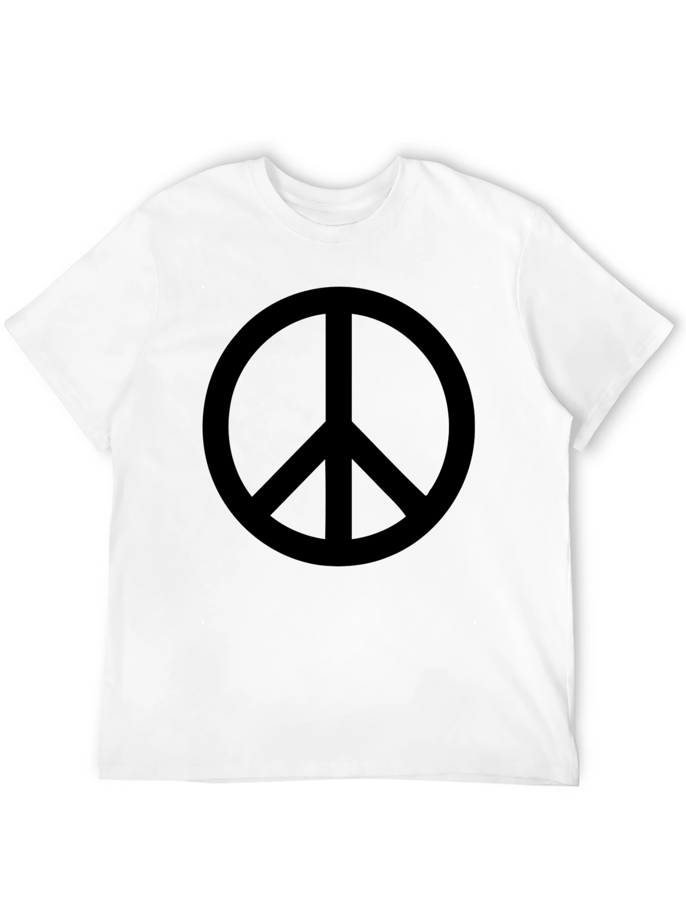 Black Peace Sign Graphic Black T-Shirt view 12