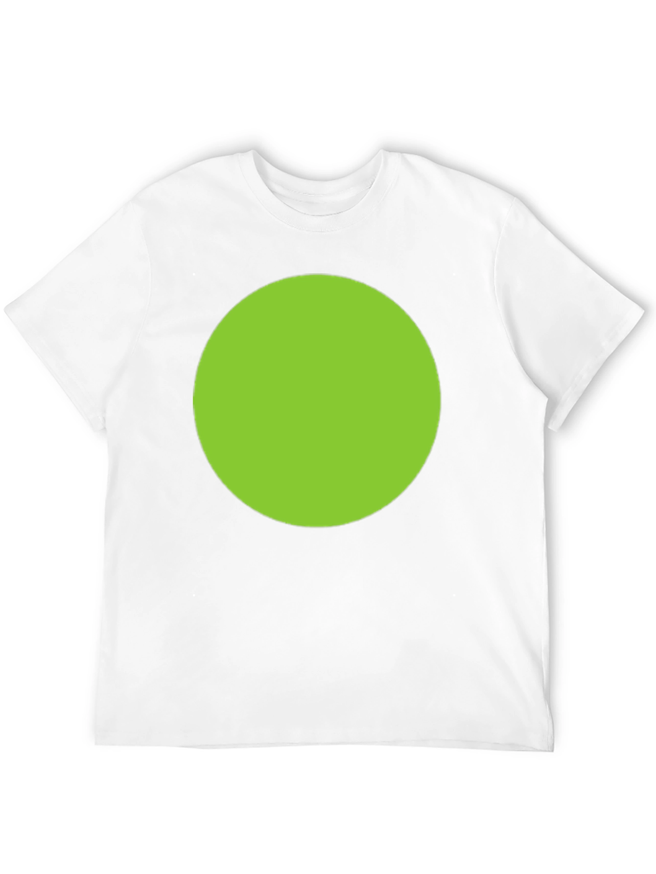 Black Men's Black T-Shirt with Green Circle Design view 12