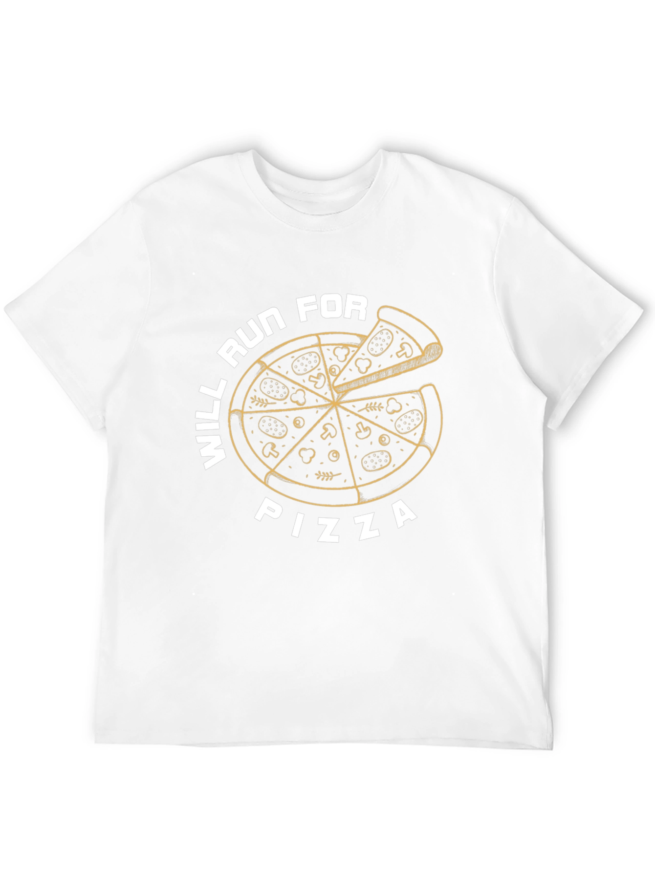 Black Will Run for Pizza T-Shirt view 12