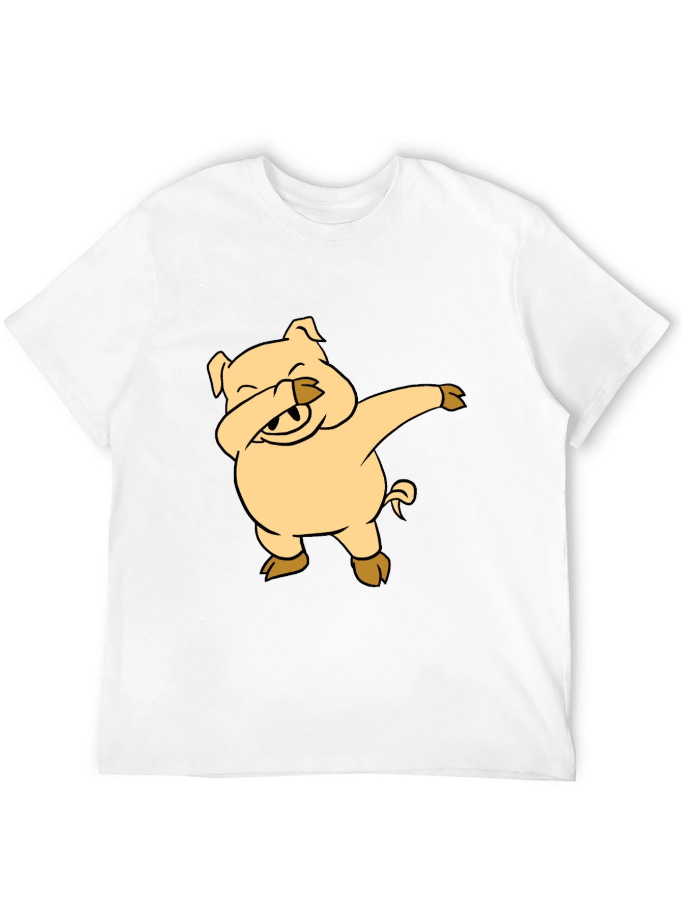 Black Dabbing Pig Graphic T-Shirt - Funny Animal Tee view 12