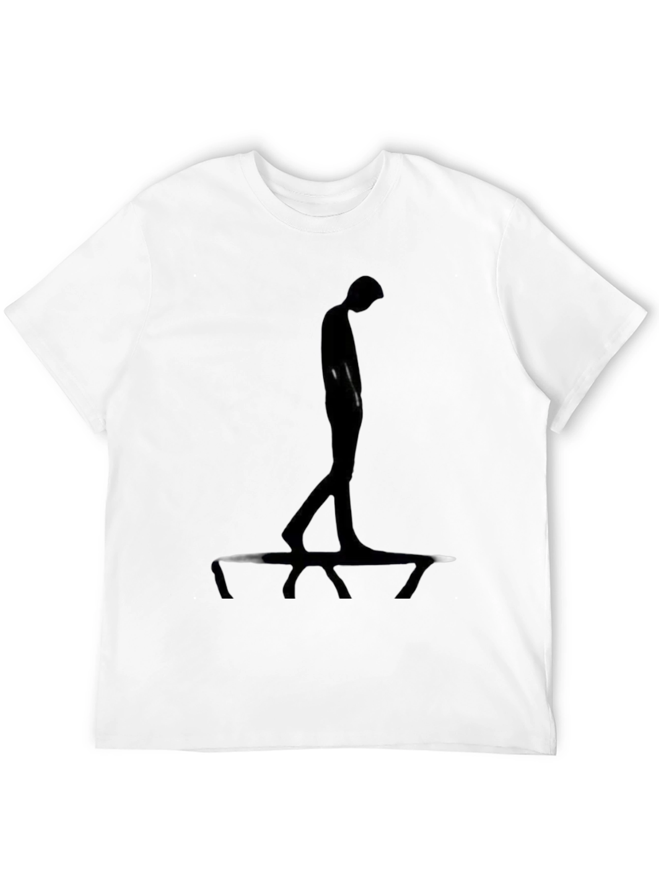 Black Silhouette Graphic Tee - Modern Black T-Shirt view 12