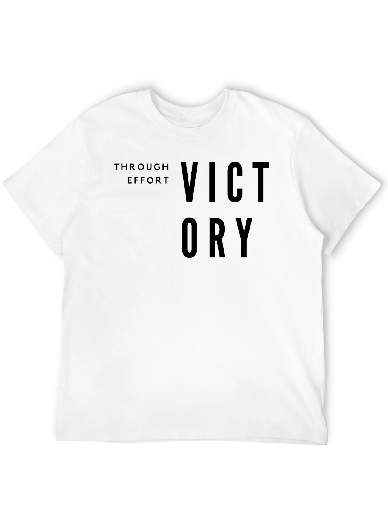 Black Victory Through Effort Black T-Shirt view 12