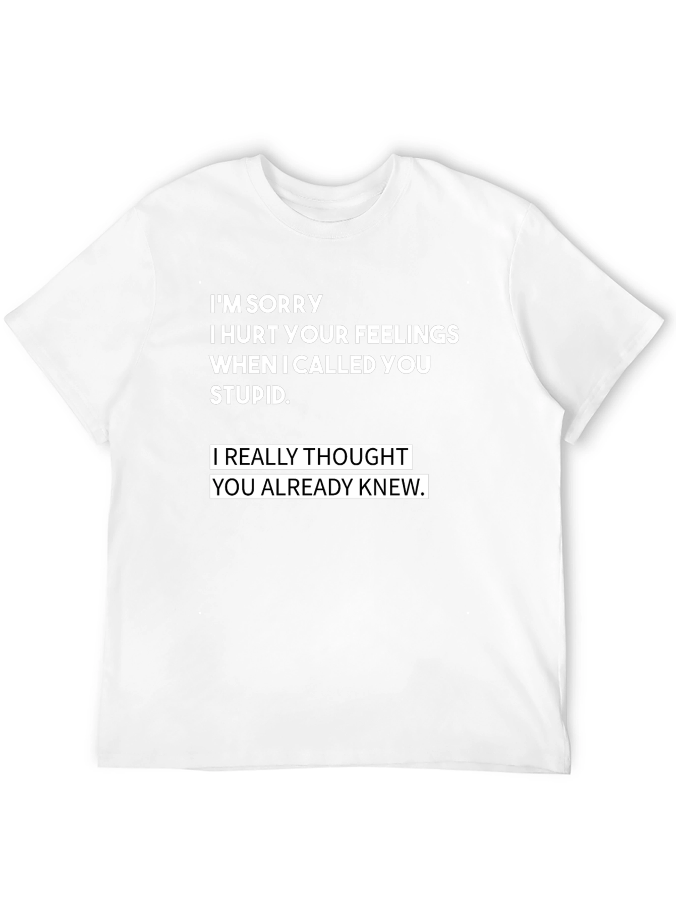 Black Funny Sarcastic T-Shirt - I'm Sorry I Hurt Your Feelings view 12