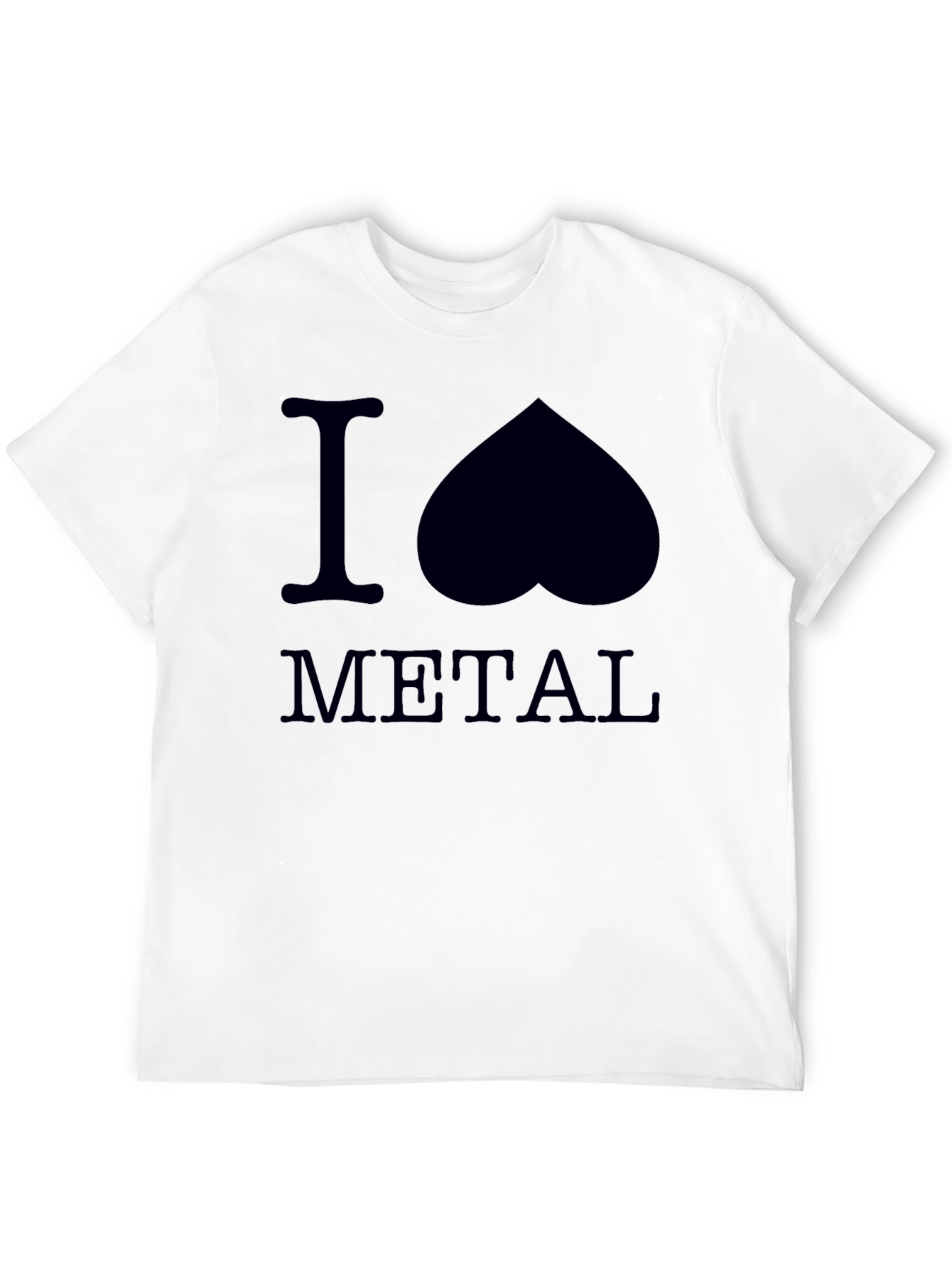 Black I Heart Metal Graphic Tee - Black view 12