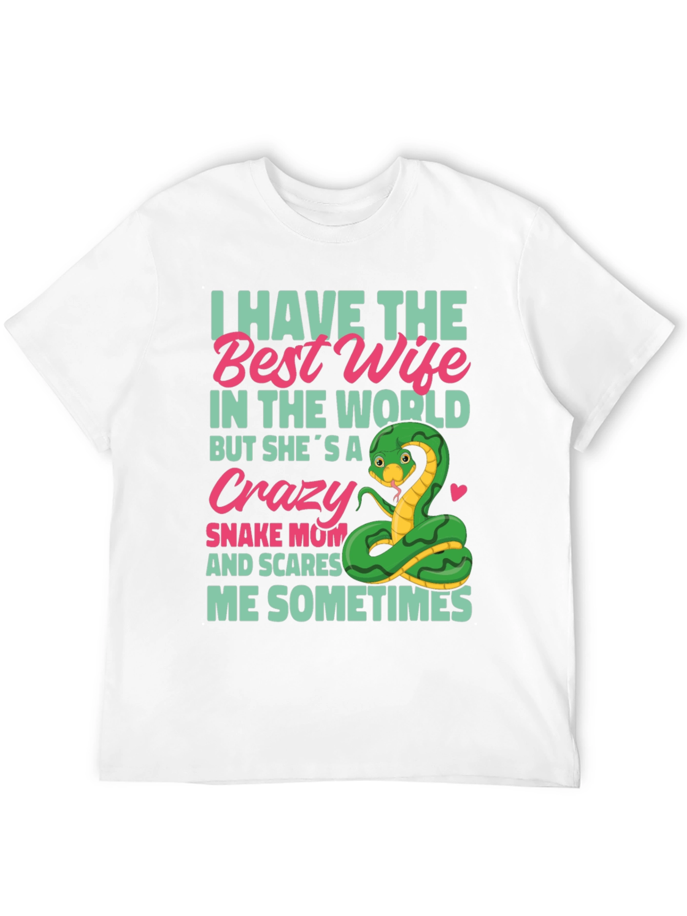 Black Crazy Snake Mom T-Shirt - Best Wife Ever! view 12
