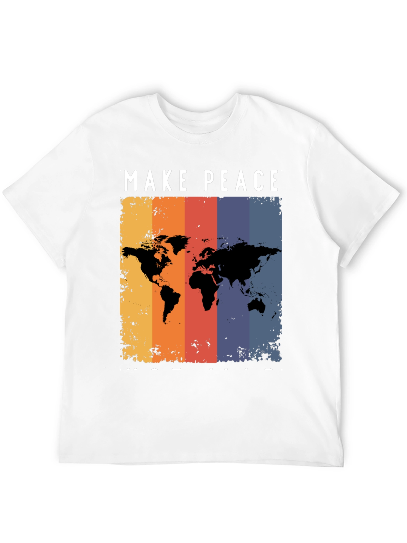 Black Make Peace Not War Graphic T-Shirt view 12