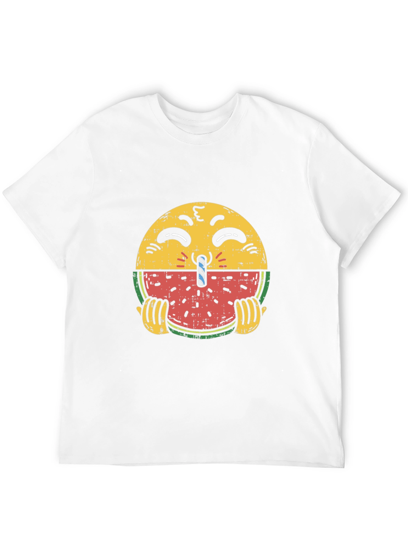 Black Emoji Watermelon T-Shirt - Quirky Summer Style view 12