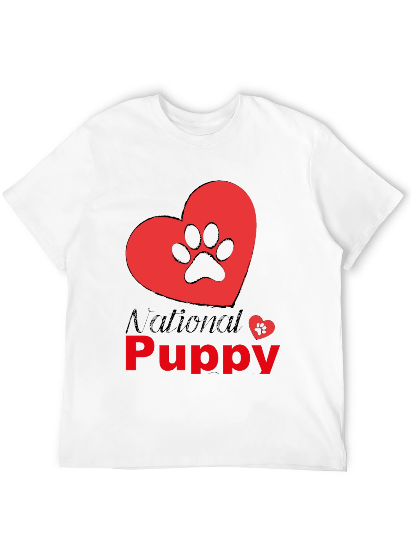 Black National Puppy Day T-Shirt, Dog Lover Tee view 12