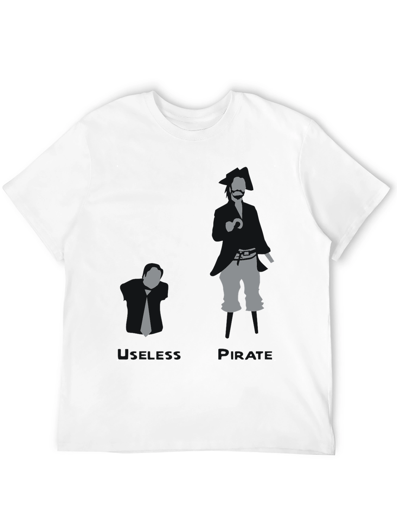 Black Business vs. Pirate Graphic T-Shirt view 12