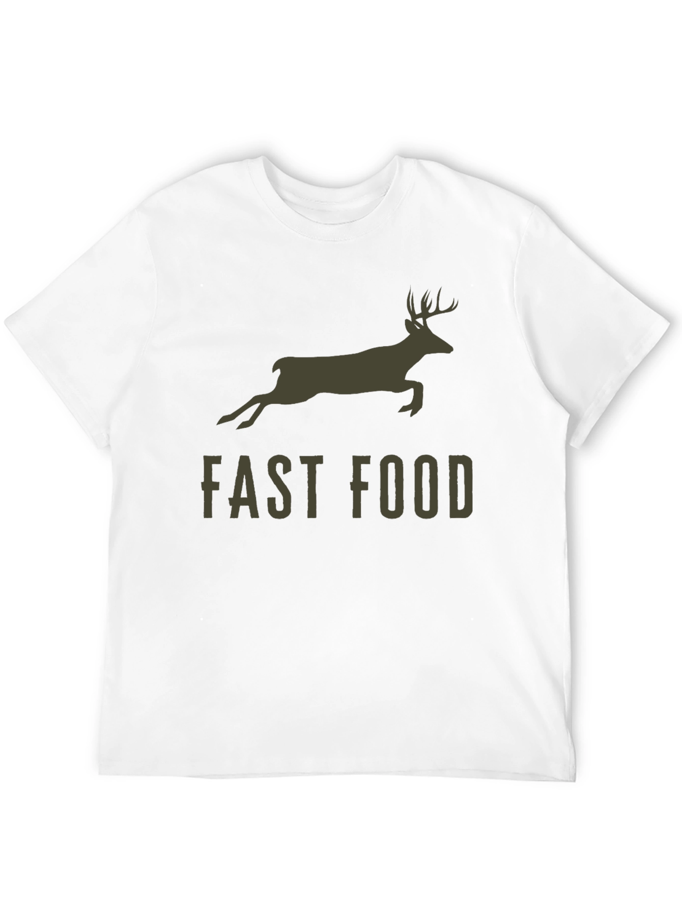 Black Fast Food Deer Graphic T-Shirt view 12