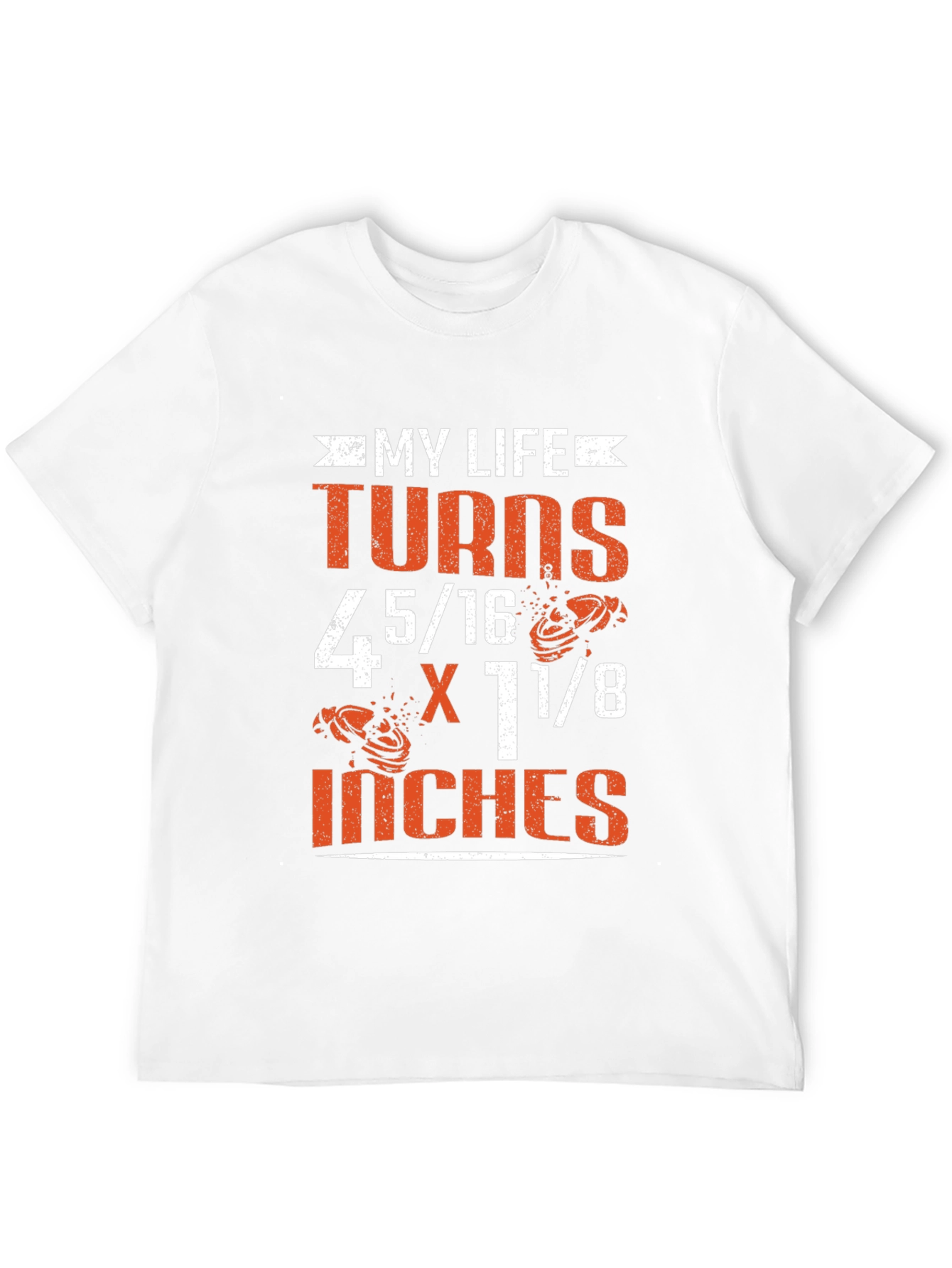 Black My Life Turns 4 5/16 x 1 1/8 Inches T-Shirt view 12