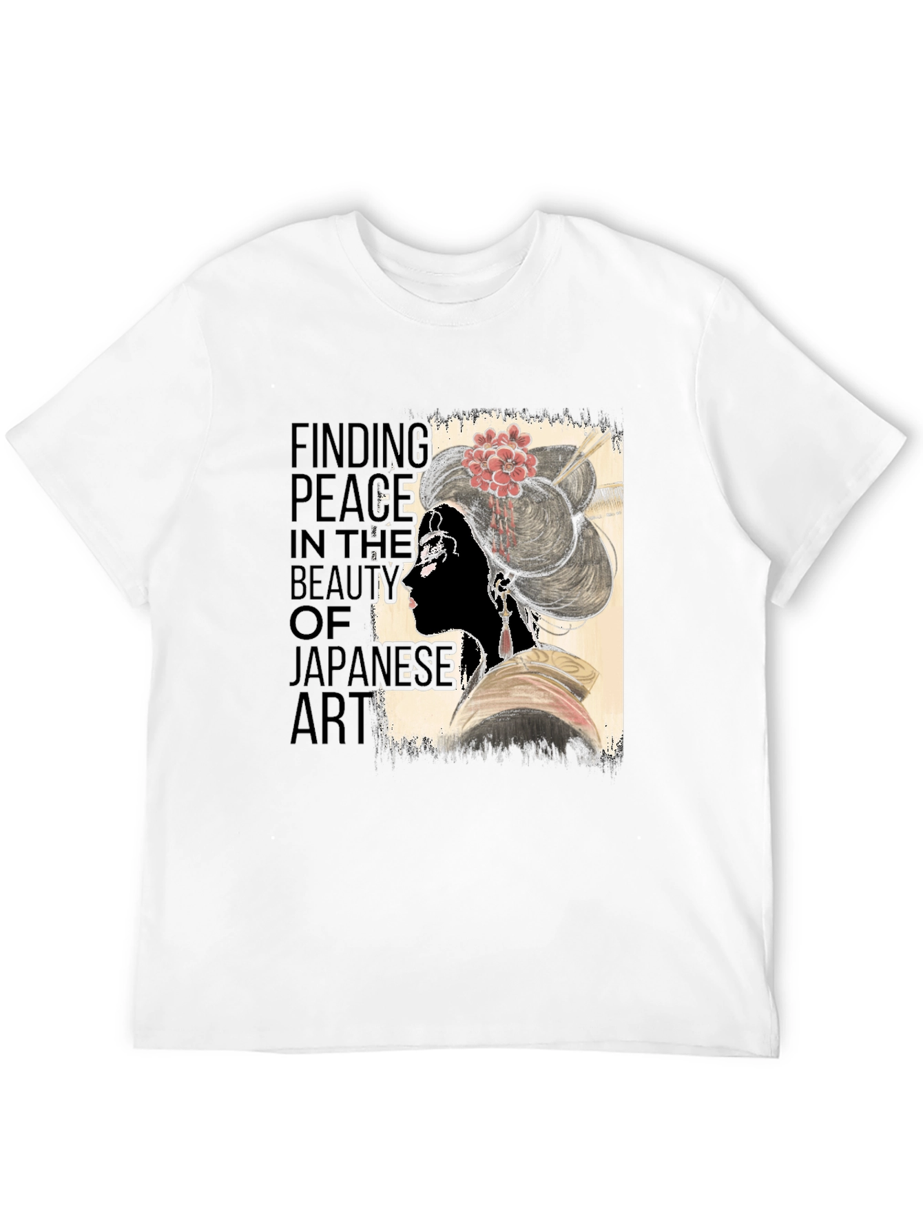 Black Japanese Art Inspired Graphic T-Shirt view 12