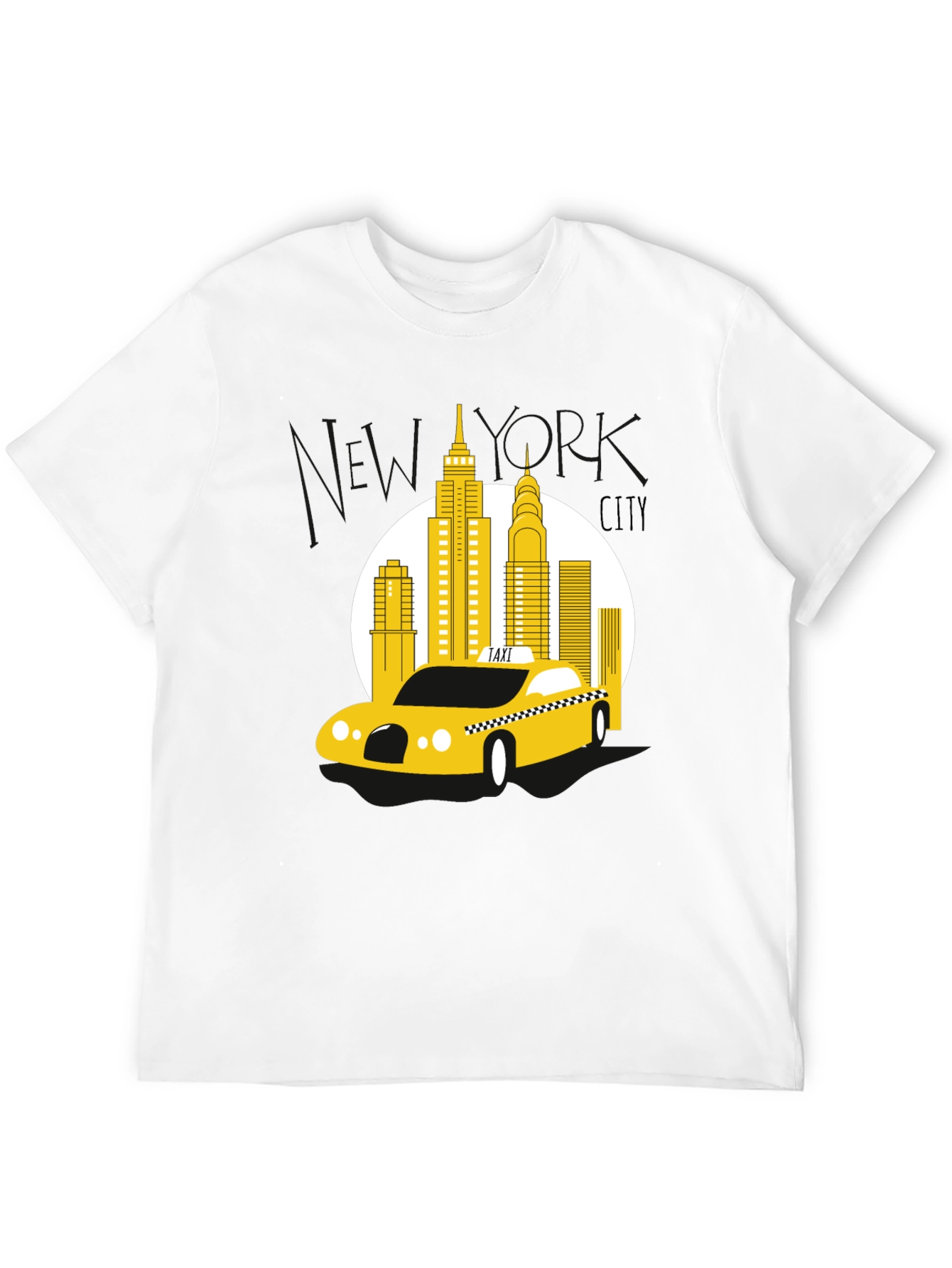 Black NYC Taxi T-Shirt - Cityscape Graphic Tee view 12