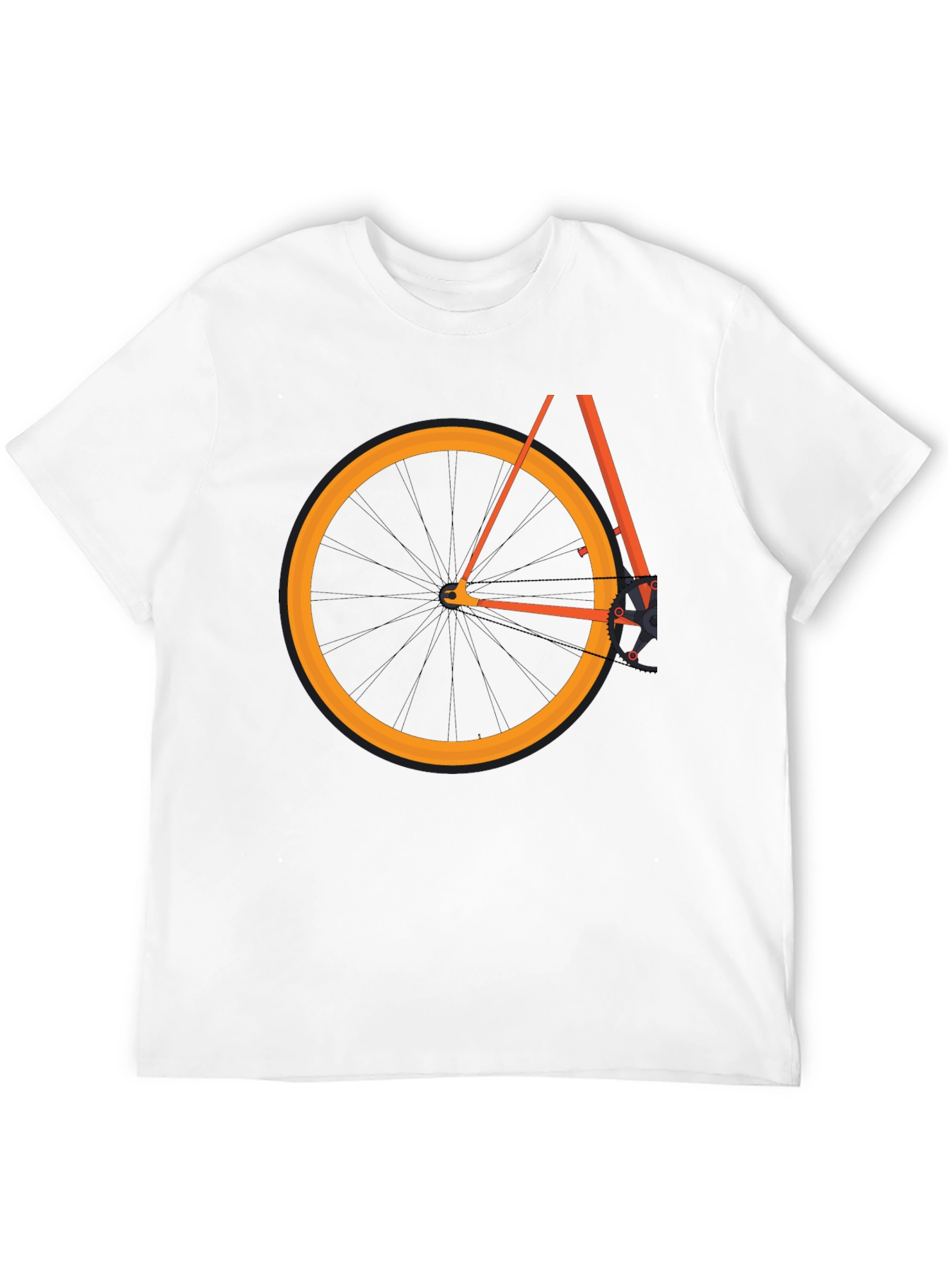 Black Black Bicycle Graphic Tee - Casual Cotton Blend T-Shirt view 12