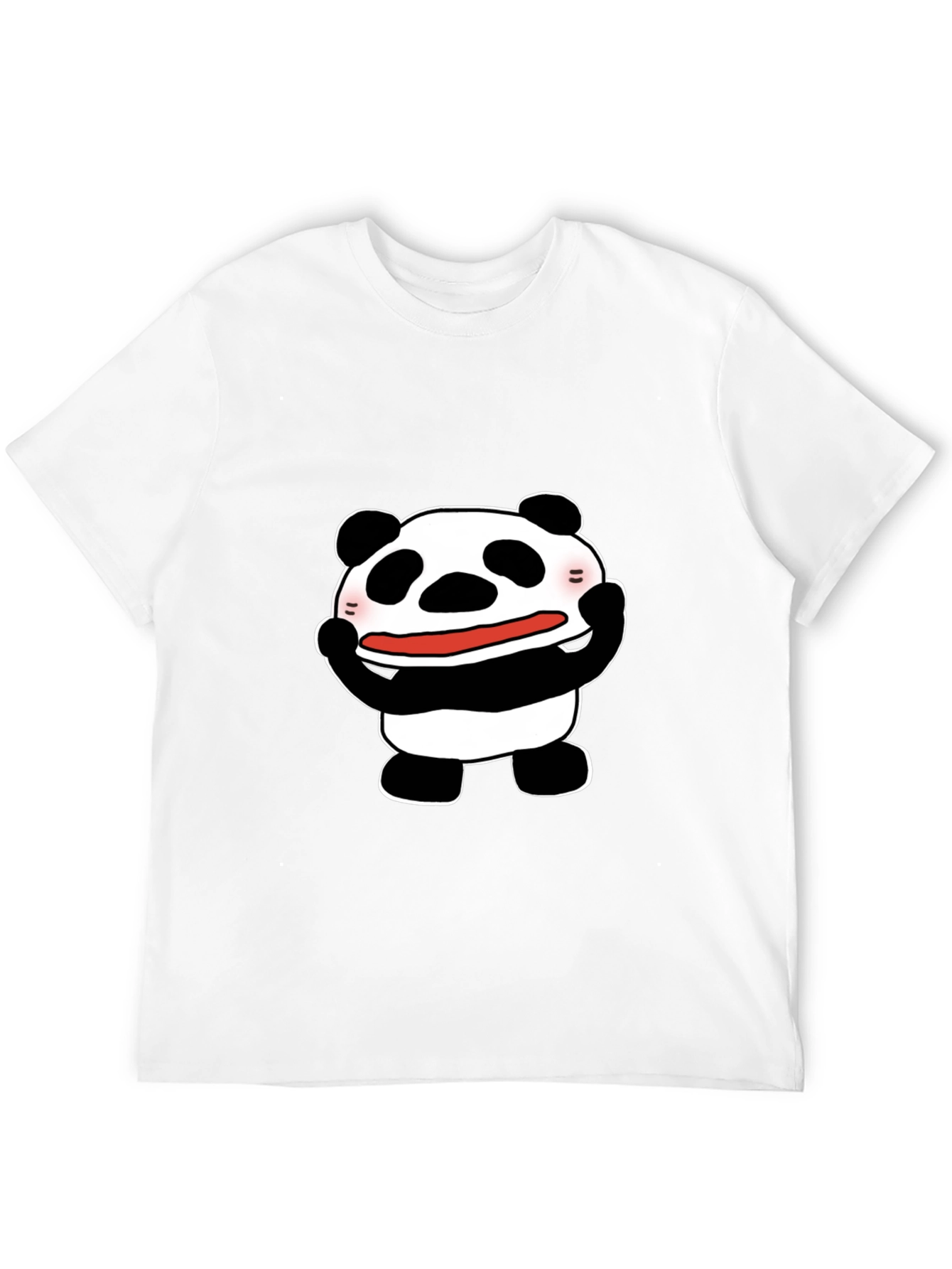 Black Funny Panda Graphic Tee - Black Cotton T-Shirt view 12