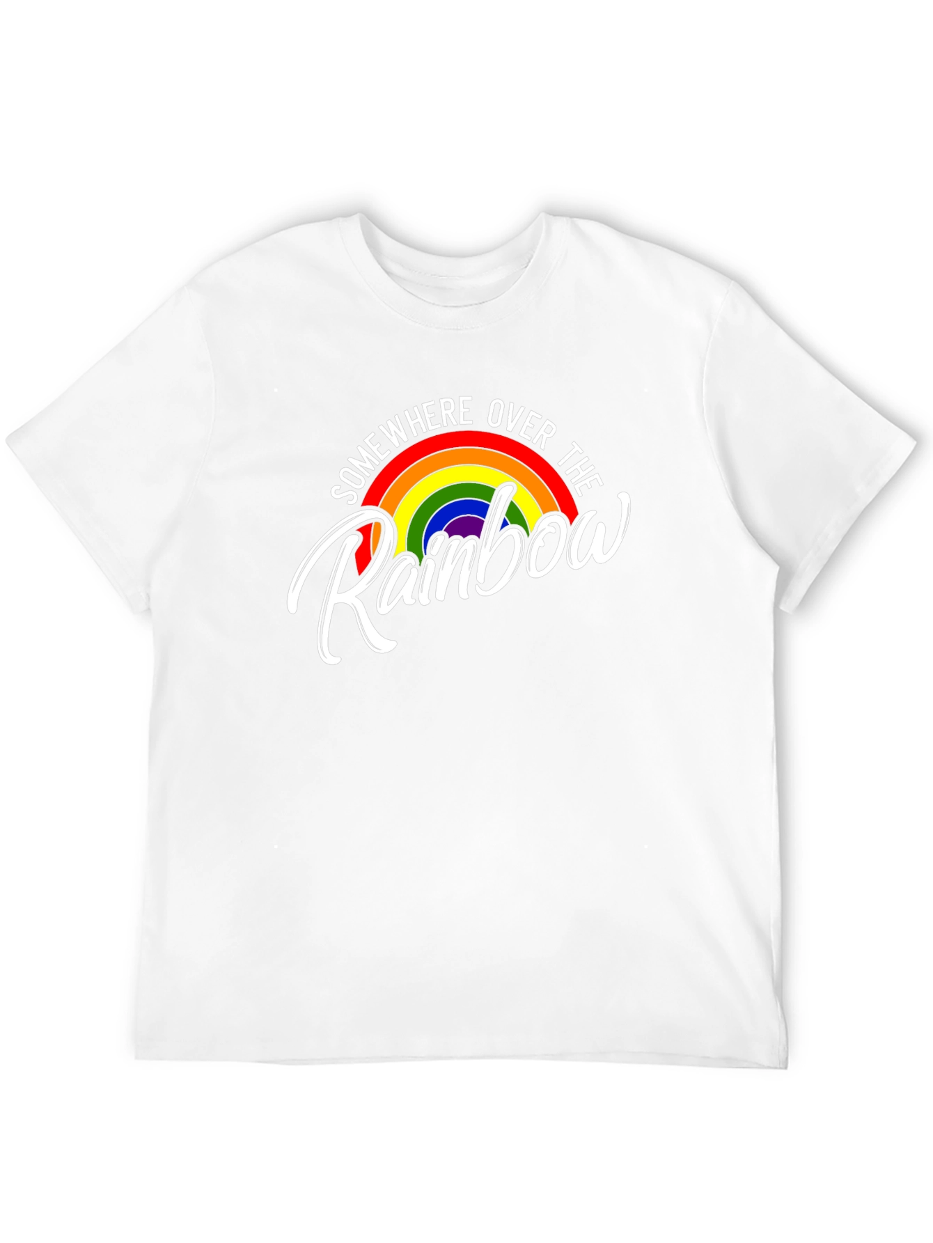 Black Somewhere Over the Rainbow Graphic Tee - Black Cotton view 12
