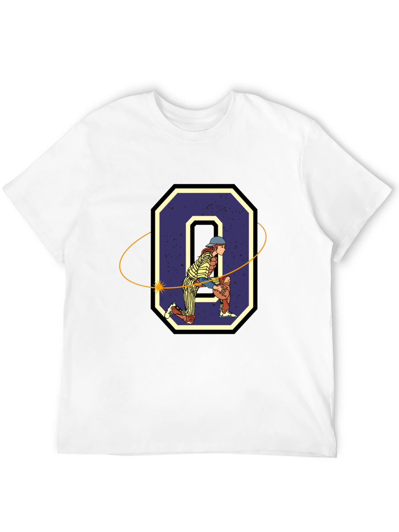 Baseball Catcher "O" Graphic T-Shirt - 12