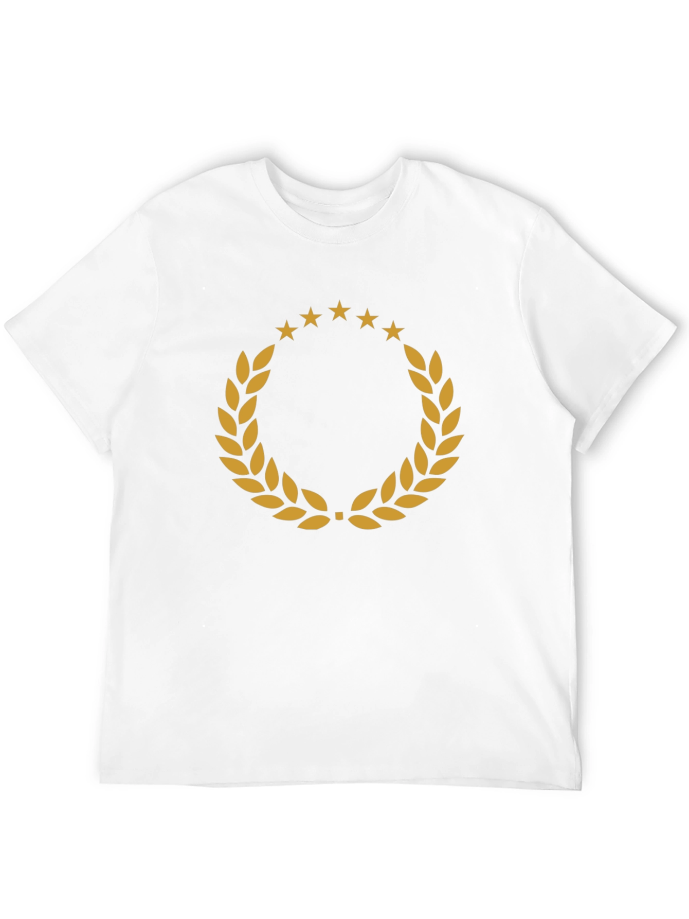 Black Stylish Laurel Wreath Graphic Tee - Classic Design view 12