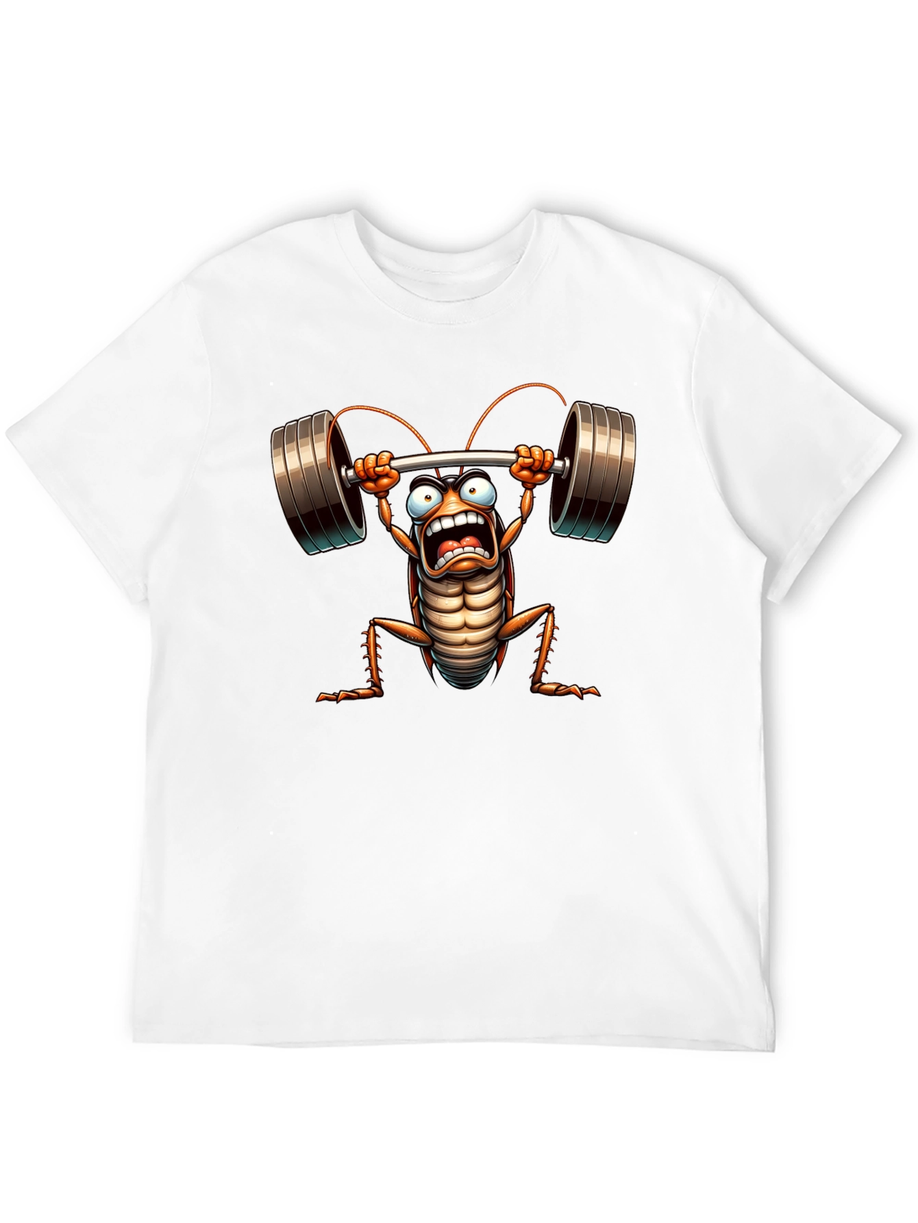 Black Gym Cockroach T-Shirt - Funny Workout Tee view 12