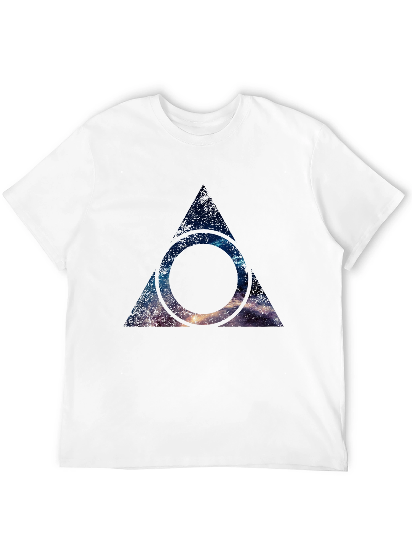 Black Galaxy Deathly Hallows T-Shirt - Black Cotton Blend view 12