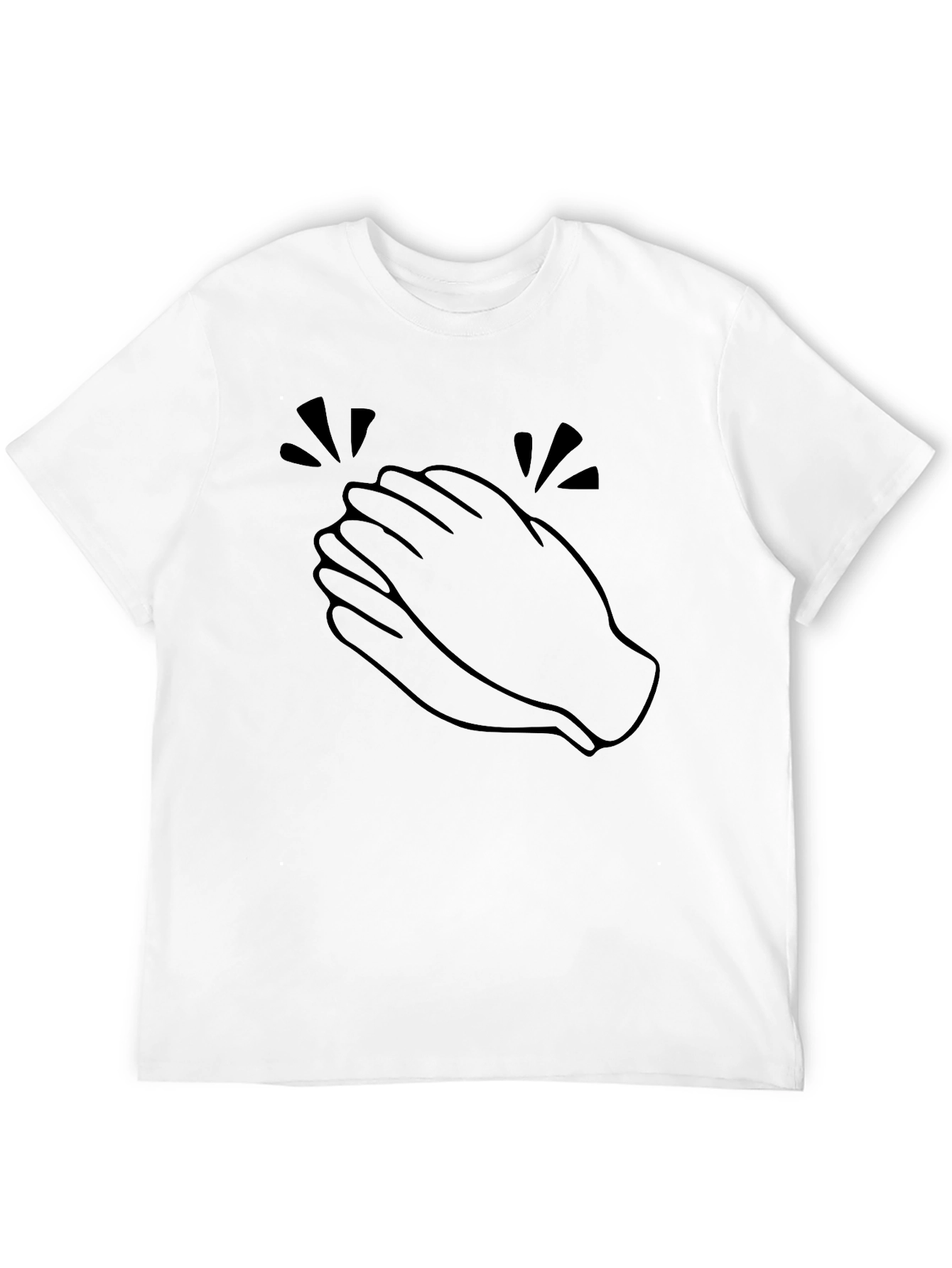 Black Clapping Hands Graphic T-Shirt - Black view 12