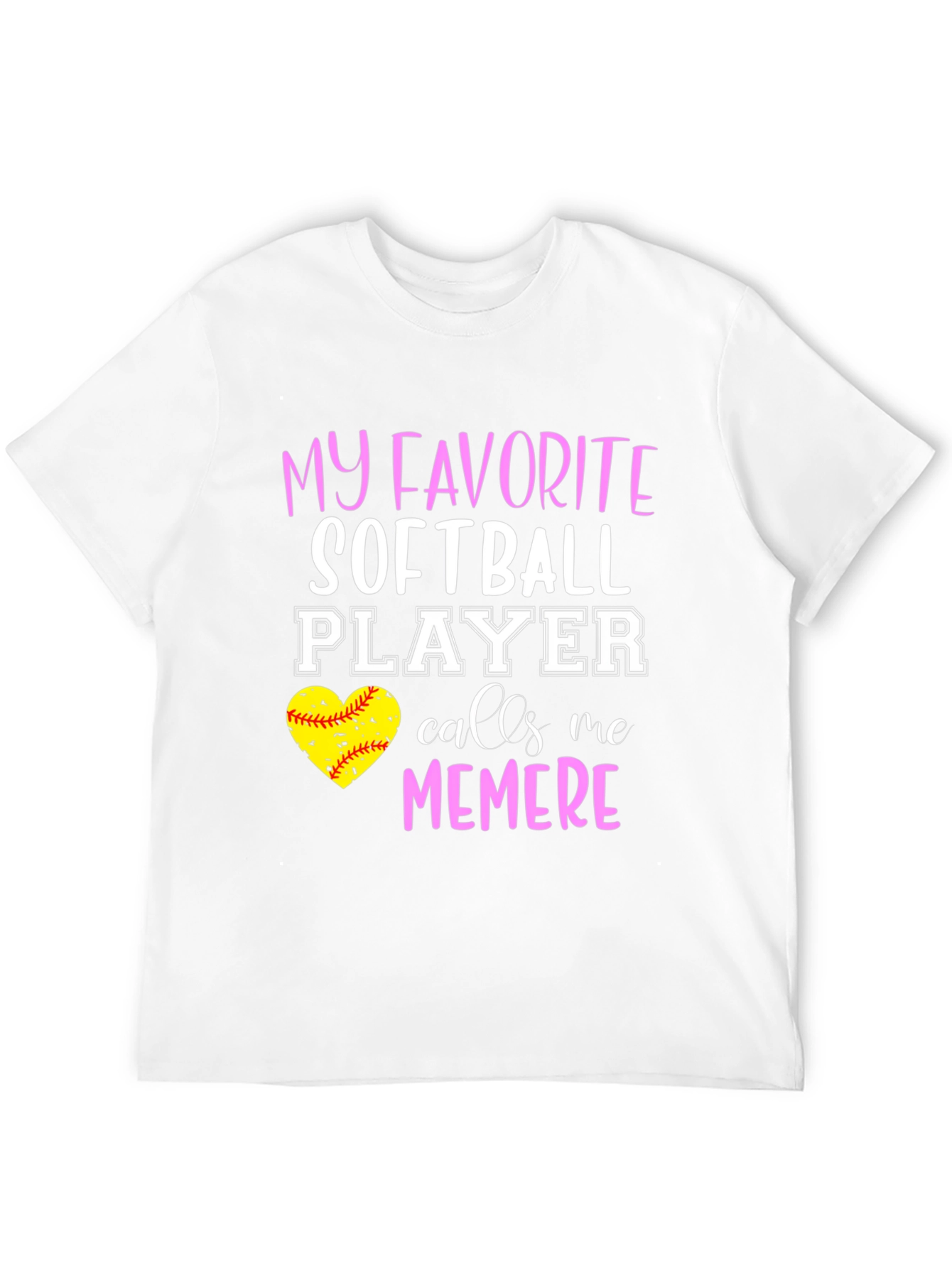 Black My Favorite Softball Player Calls Me Memere T-Shirt view 12