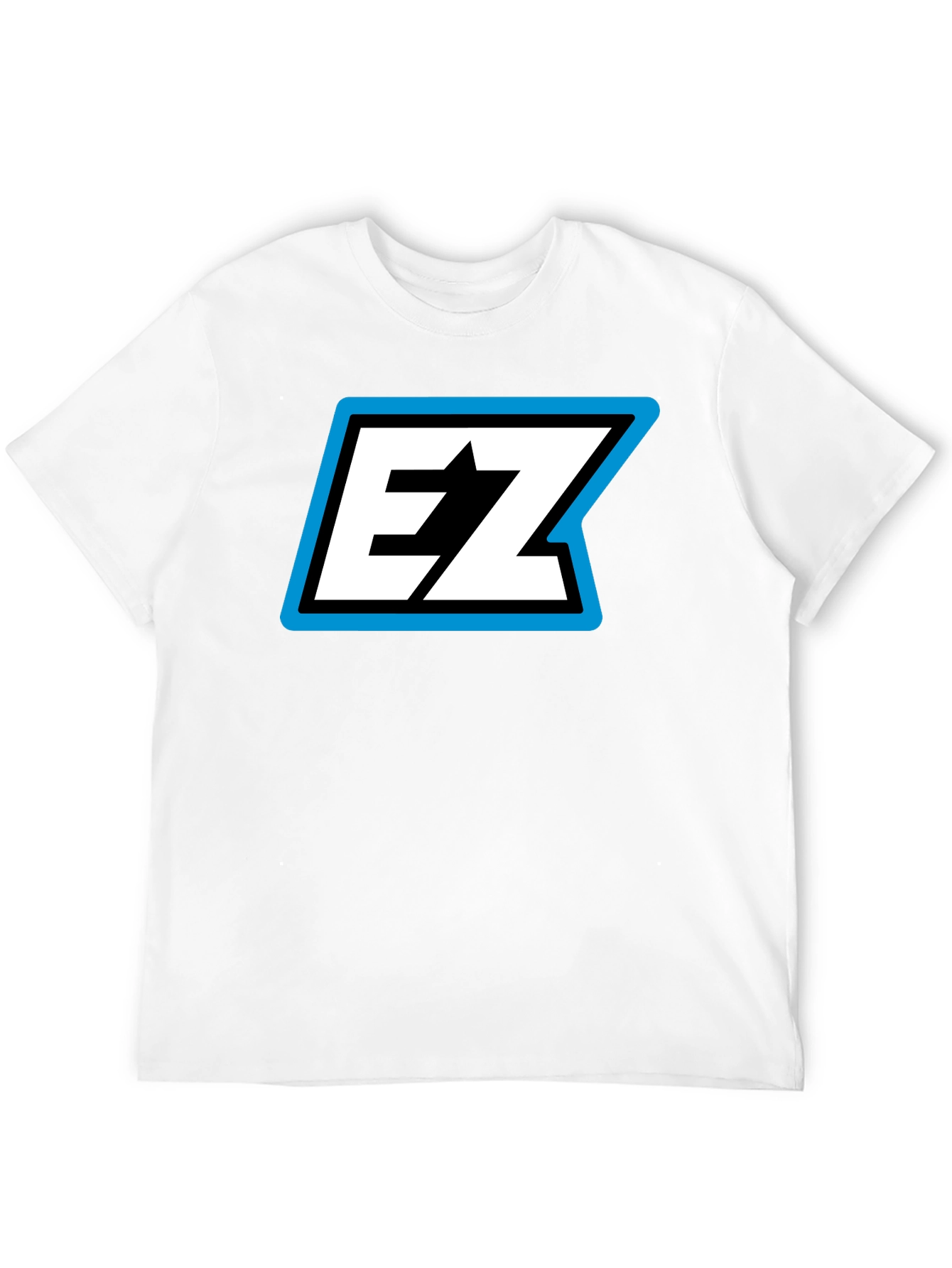 Black EZ Logo Black T-Shirt - Bold Graphic Tee view 12