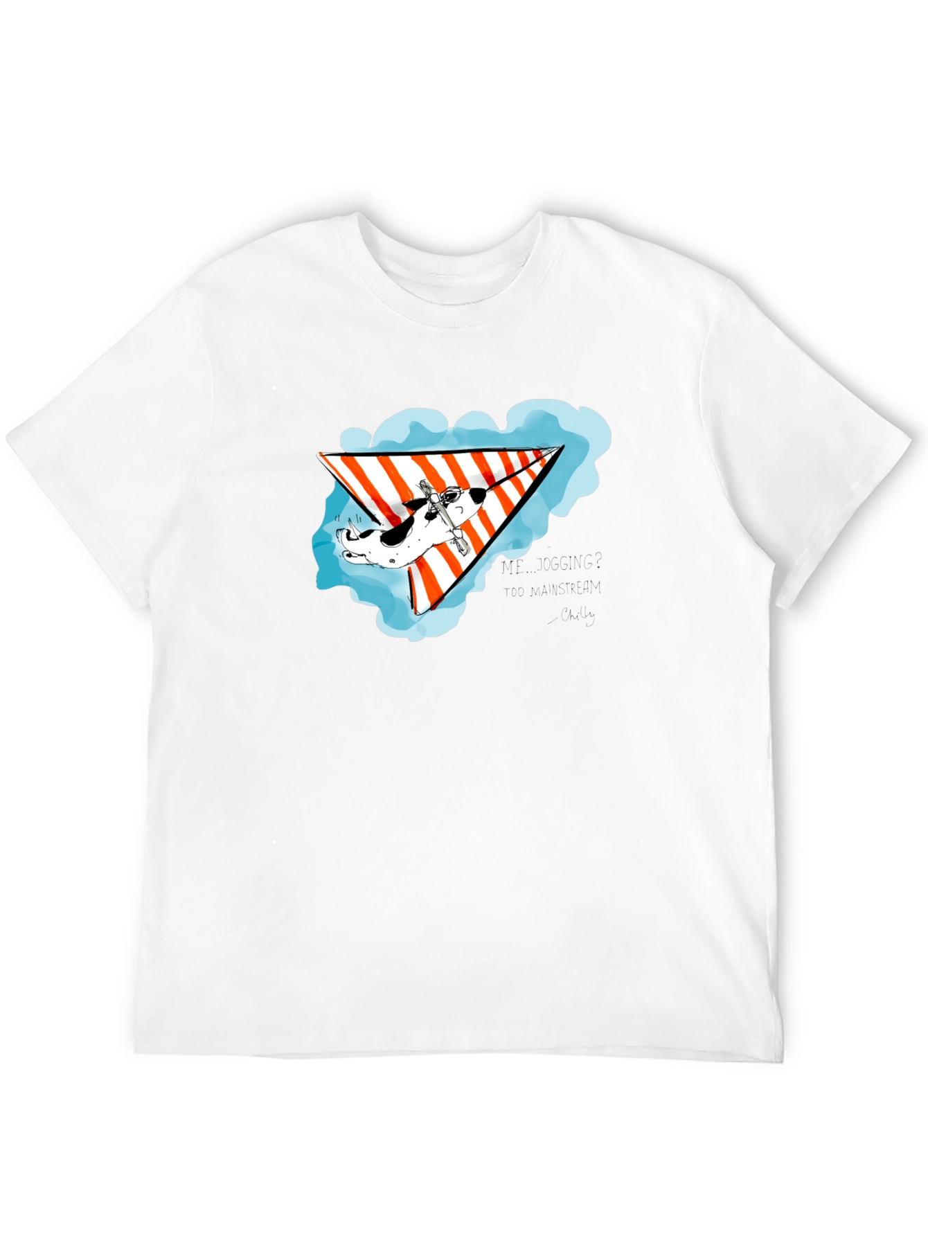 Black Hang Gliding Dog Black T-Shirt view 12