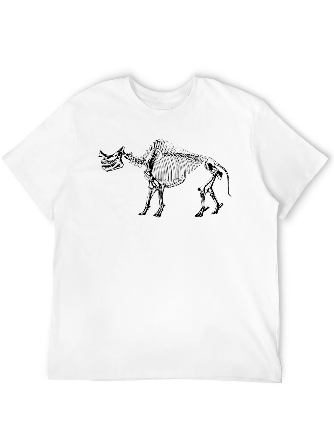 Black Skeleton Buffalo Black T-Shirt - Unique Graphic Tee view 12