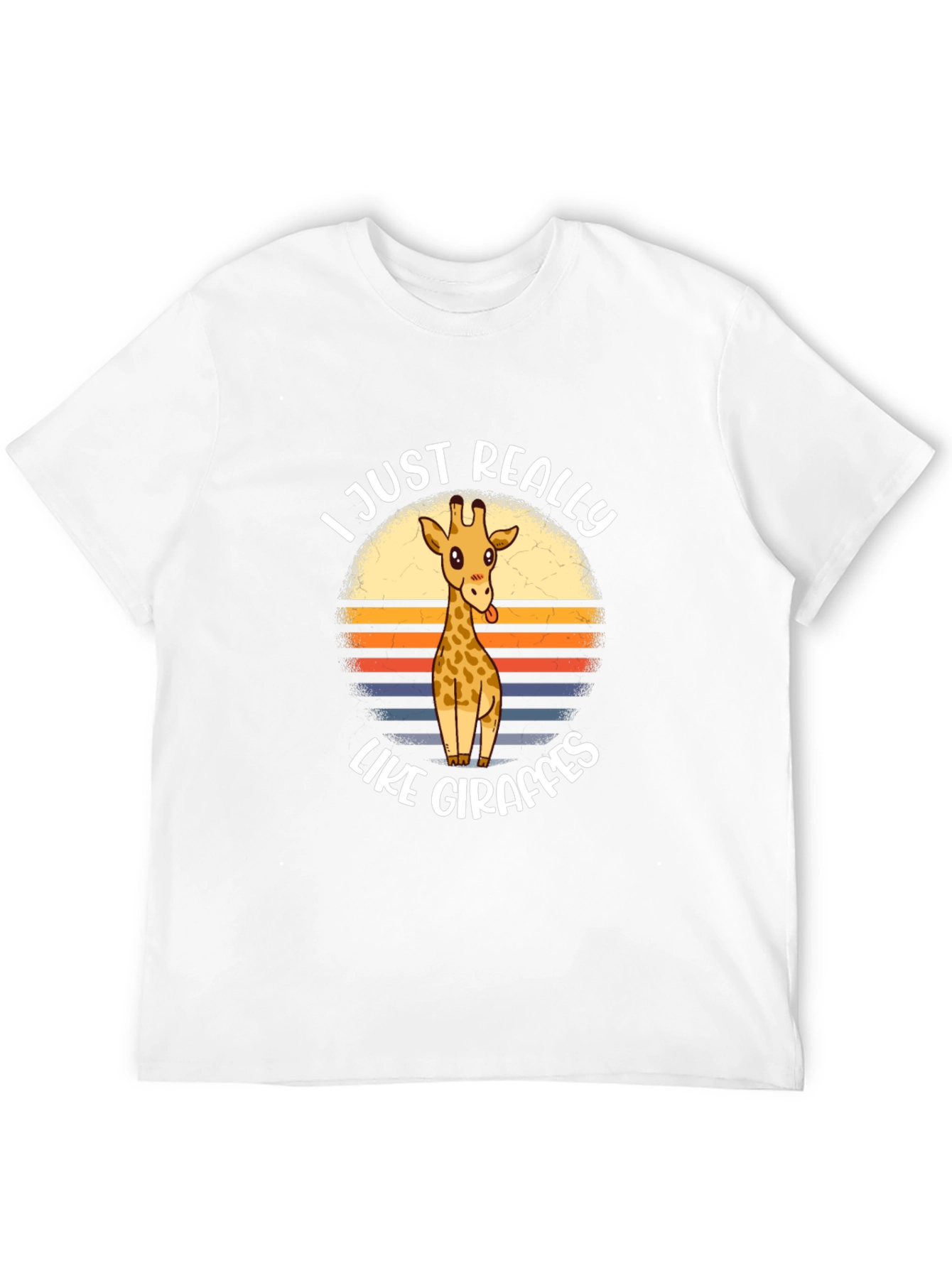 Black Funny Giraffe Lover Graphic Tee view 12