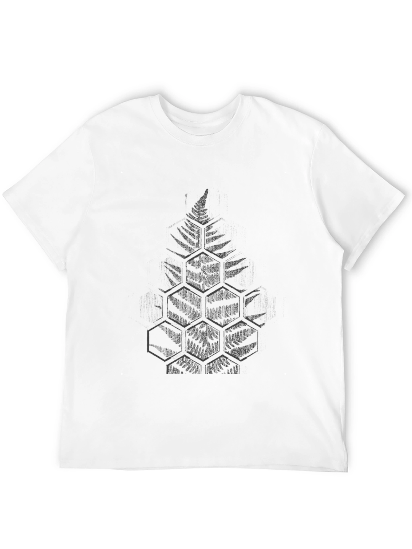 Black Fern Hexagon Graphic Tee - Black view 12