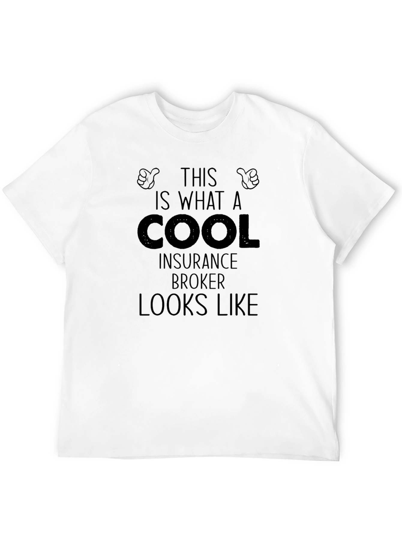 Black Cool Insurance Broker Graphic Tee - Black T-Shirt view 12