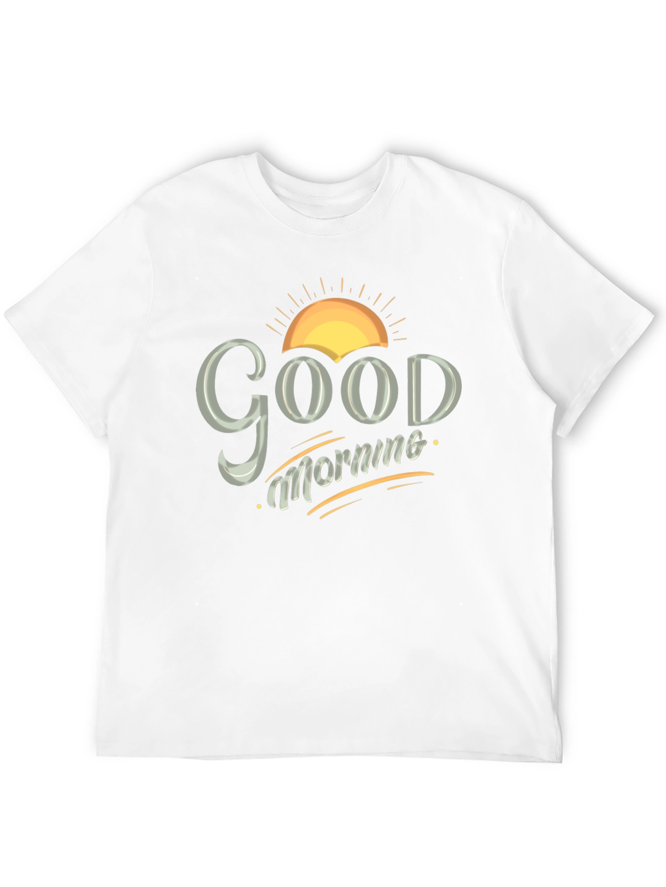 Black Good Morning Graphic Tee - Men's Black T-Shirt view 12