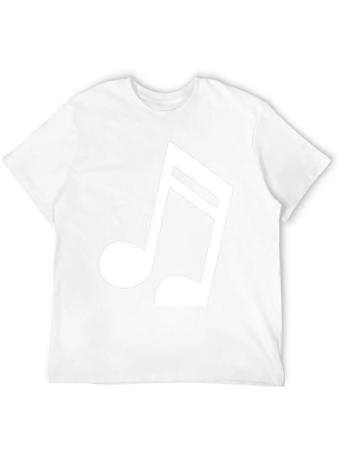 Black Musical Note Graphic Tee - Black Cotton T-Shirt view 12