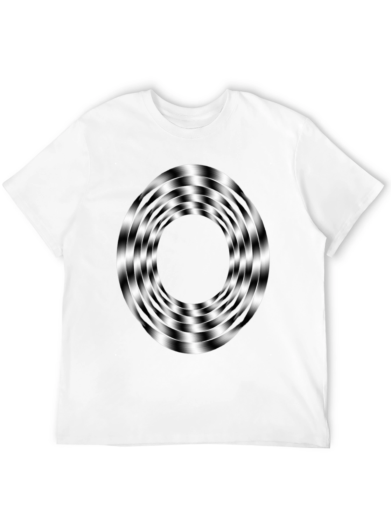 Black Optical Illusion Graphic Tee view 12
