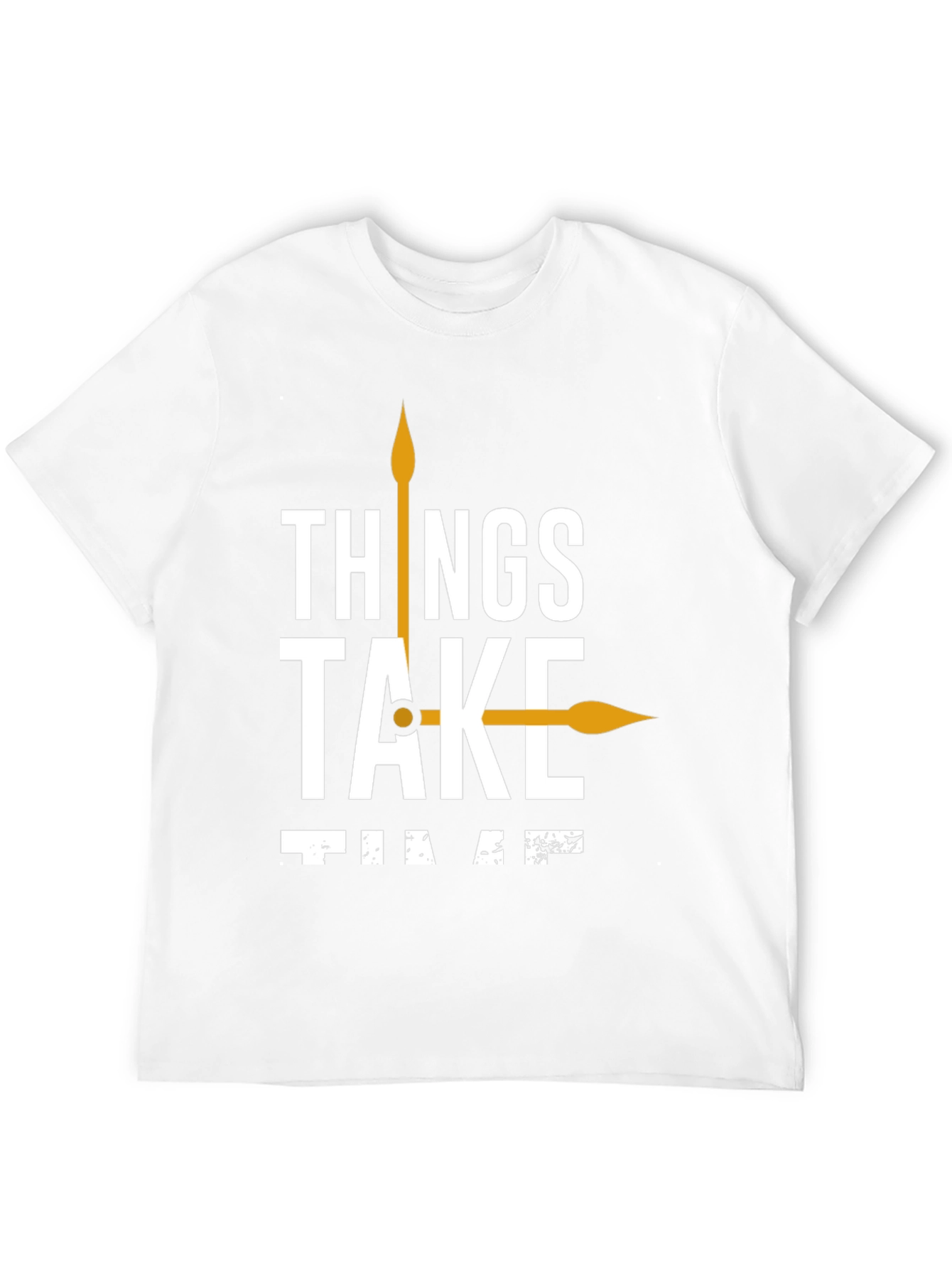 Black Things Take Time T-Shirt Black Casual Cotton Tee view 12