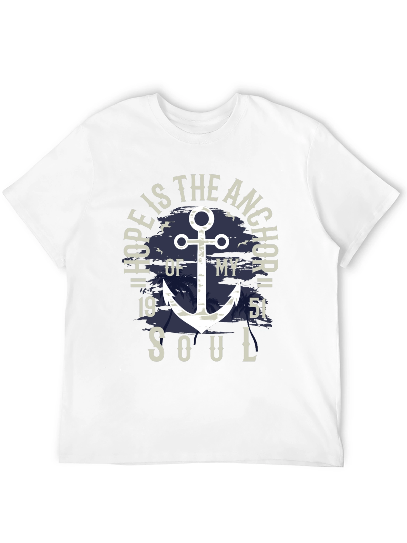 Black Nautical Hope Anchor Soul Graphic Tee view 12