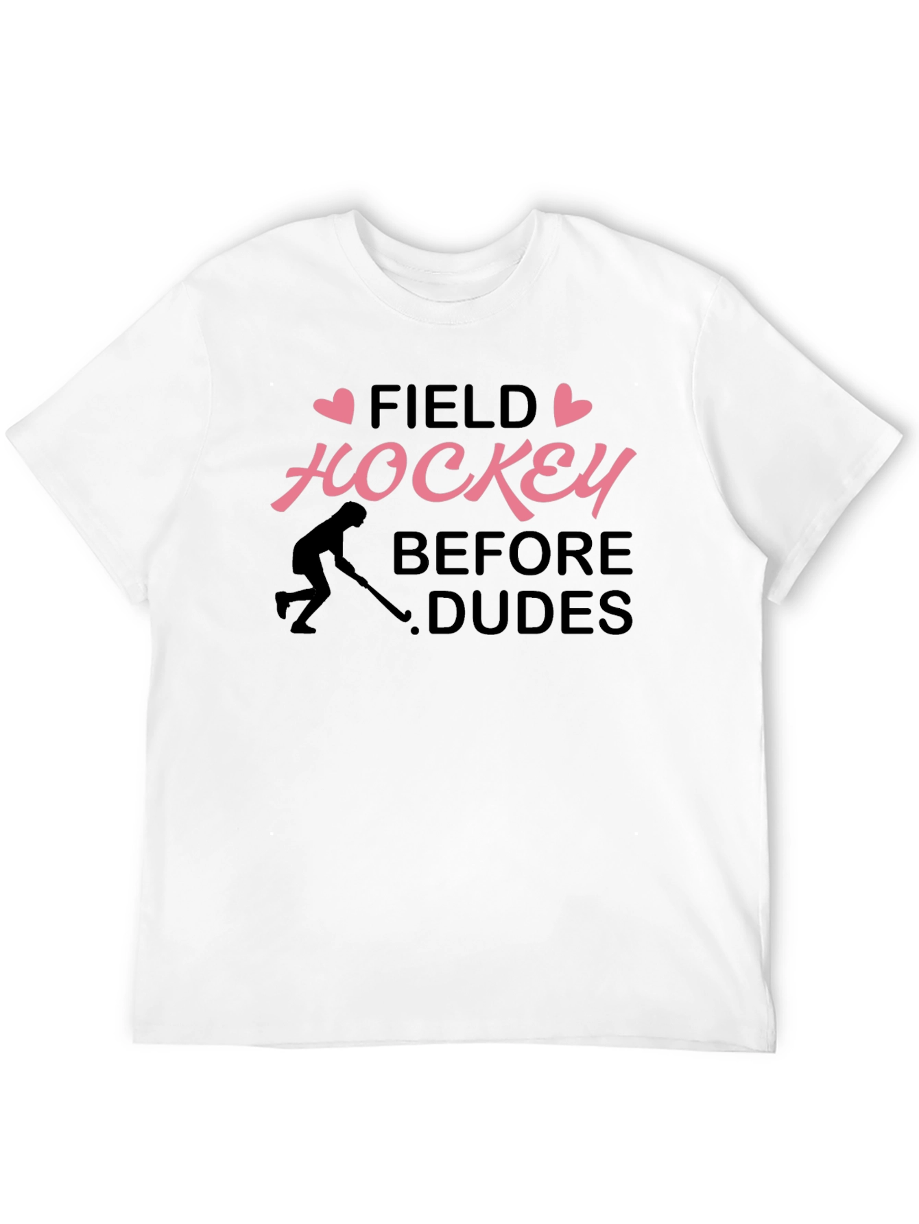 Black Field Hockey Before Dudes Graphic T-Shirt view 12