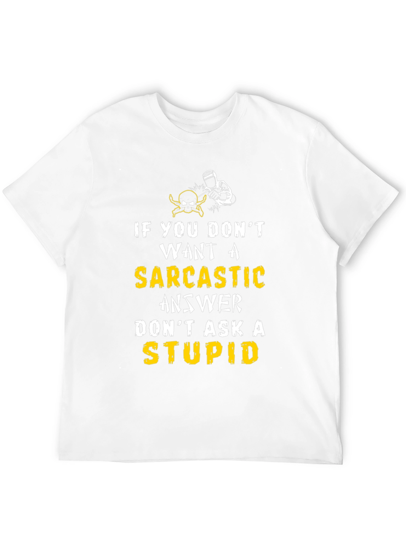 Black Sarcastic Answer Graphic Tee view 12