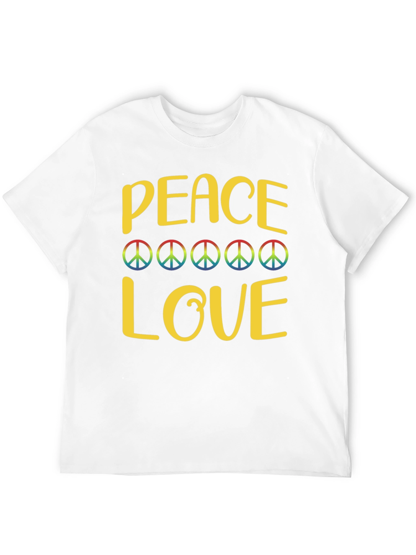 Black Peace and Love Graphic T-Shirt - Groovy Retro Design view 12