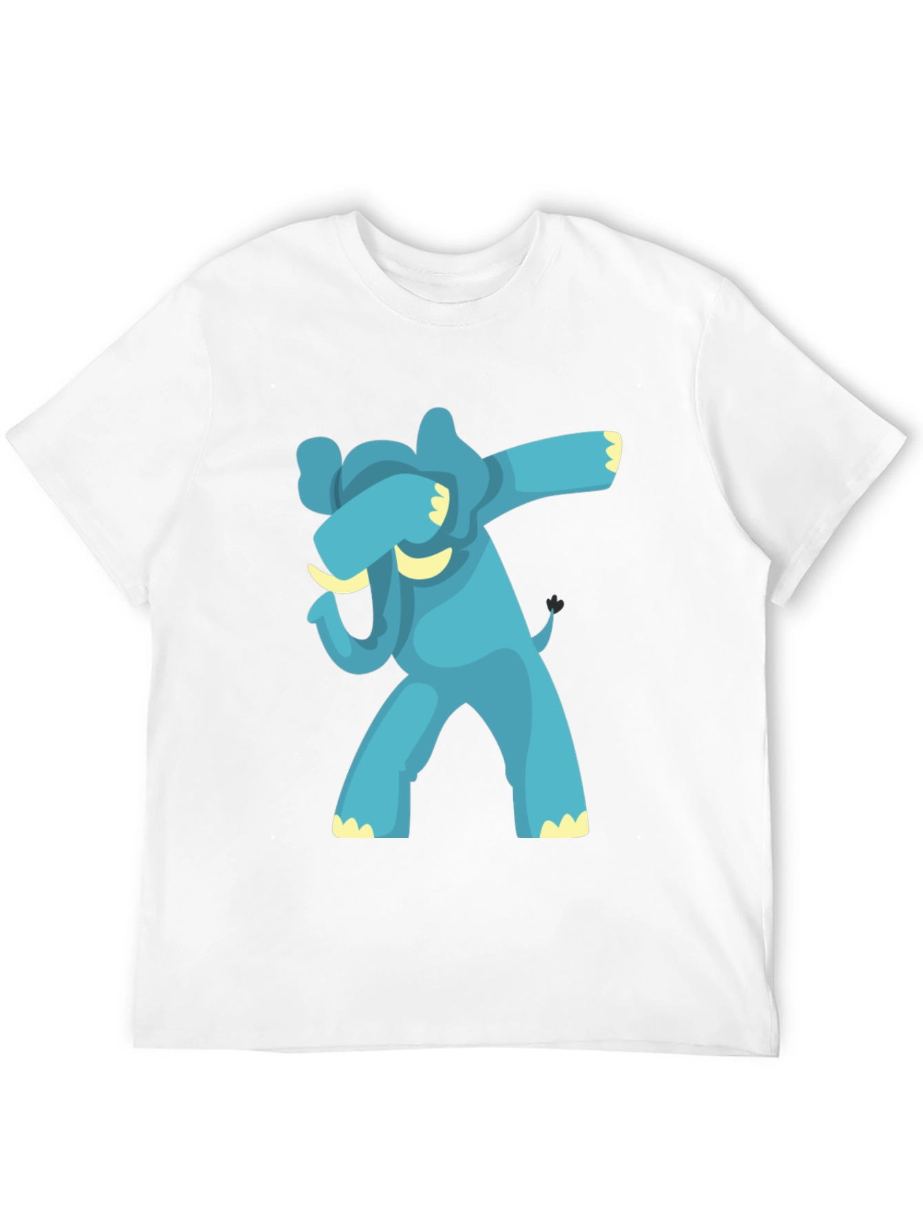 Black Dabbing Elephant Graphic Tee - Black view 12