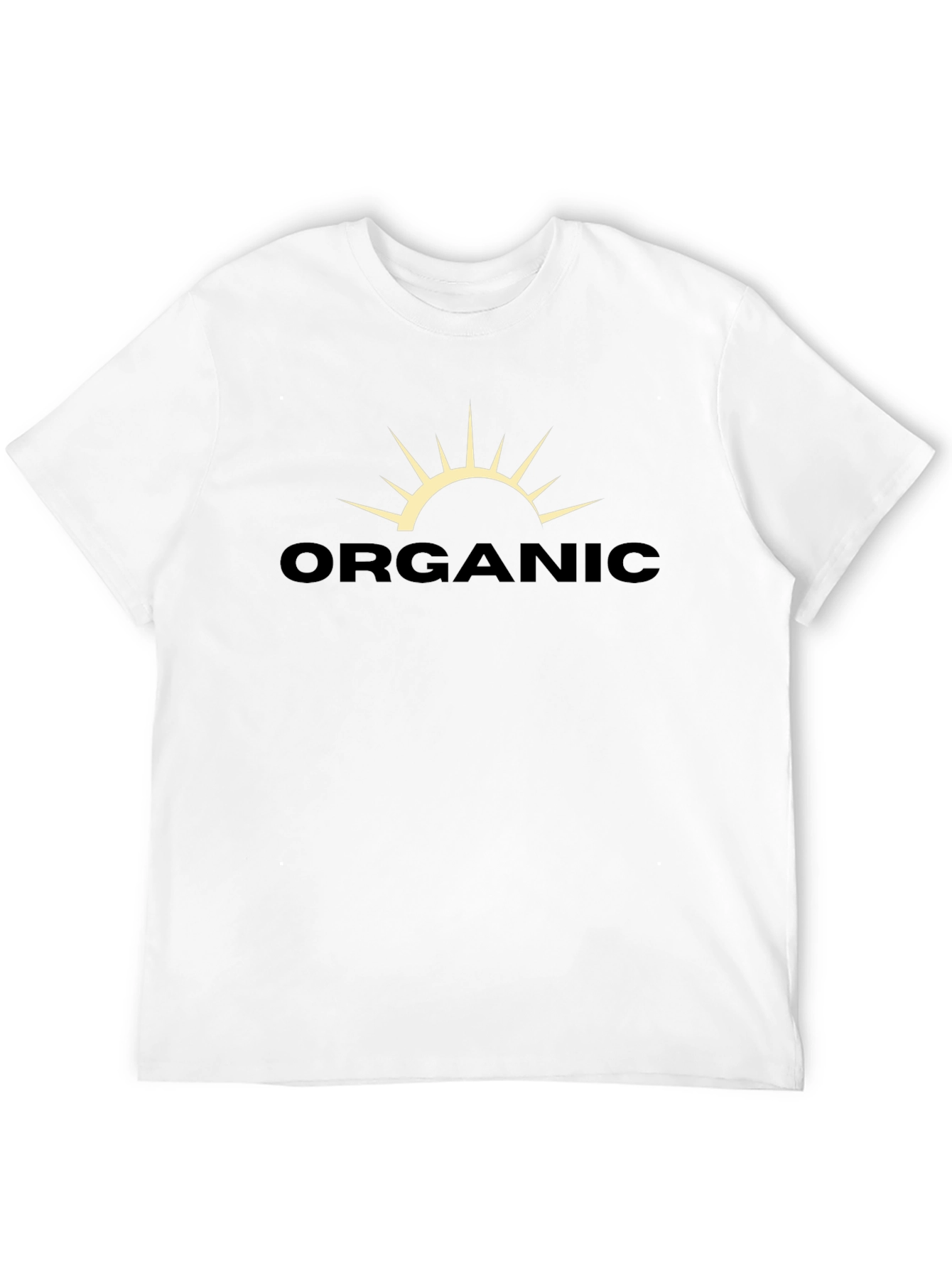 Black Organic Sunburst Graphic Tee - Soft Cotton Comfort view 12