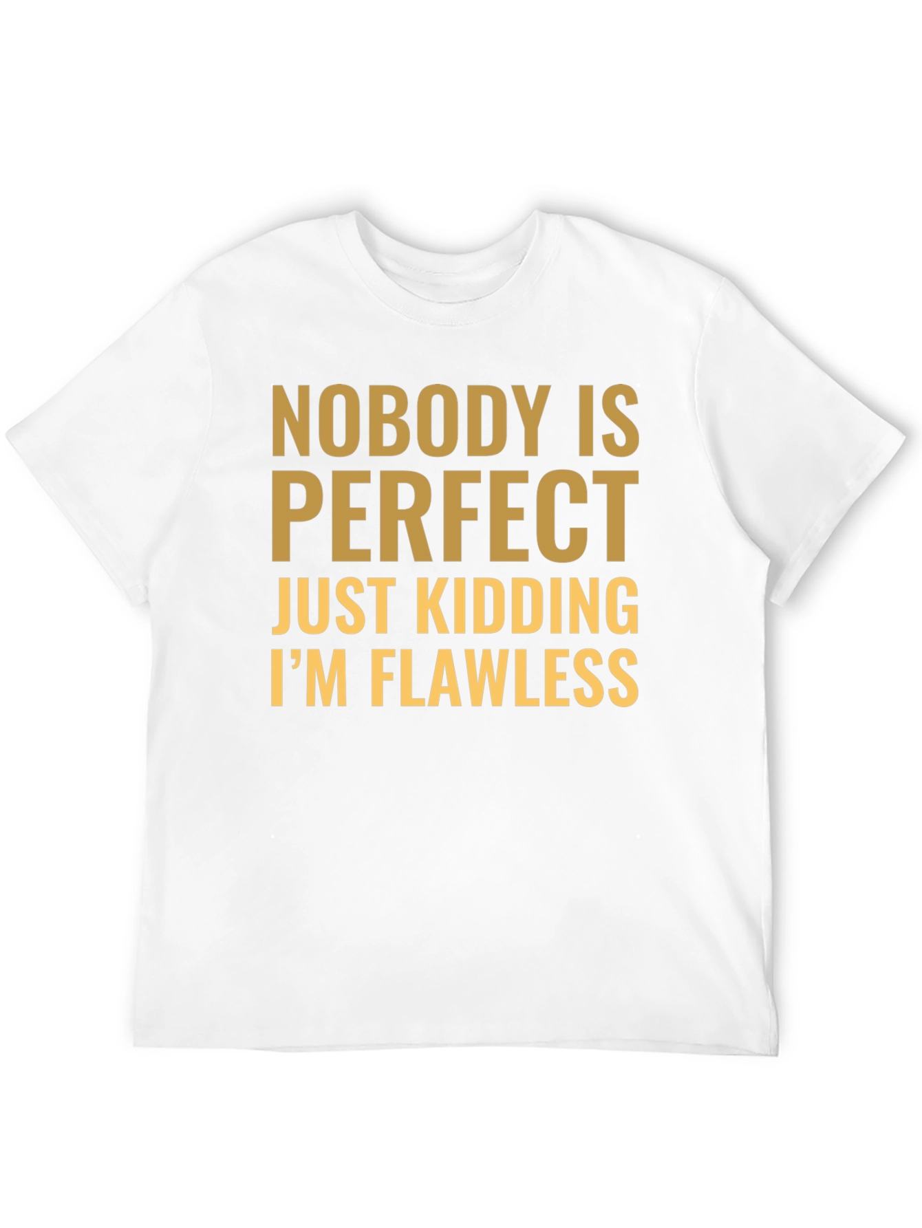 Black Funny 'Nobody is Perfect' Graphic T-Shirt view 12