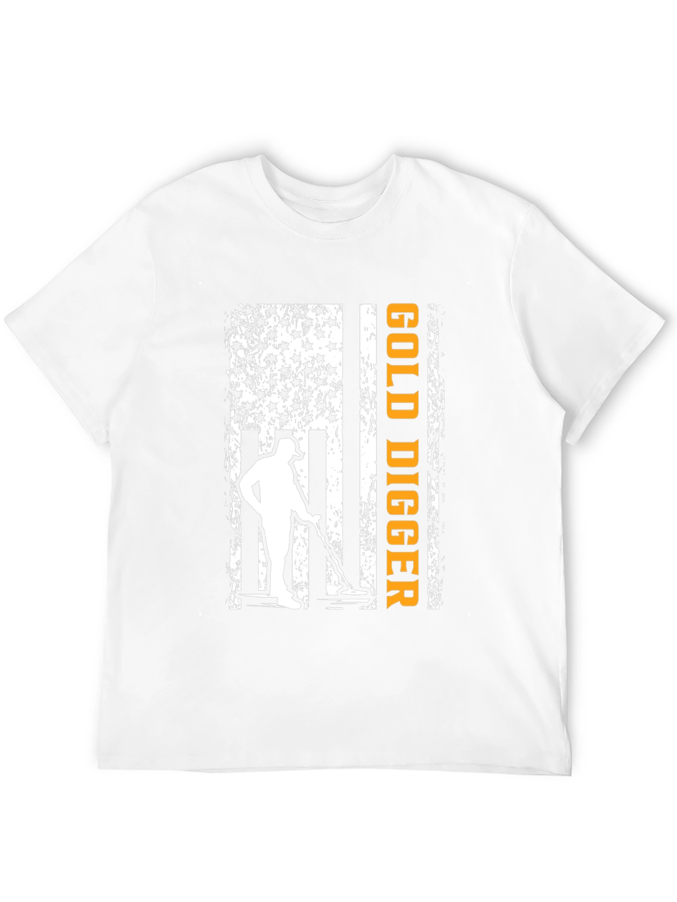 Black Gold Digger American Flag Graphic T-Shirt view 12