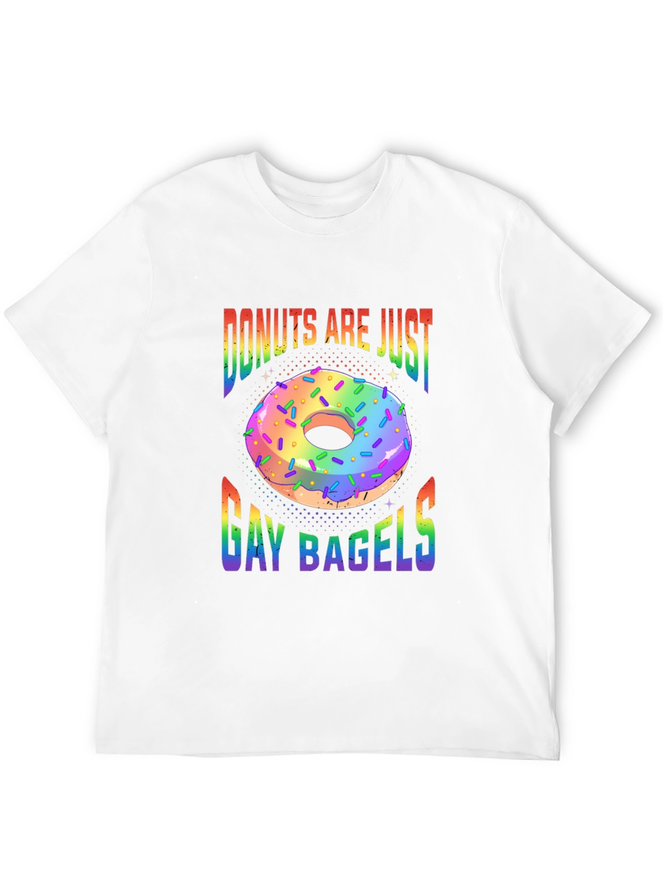 Black Donuts Are Just Gay Bagels Graphic Tee view 12