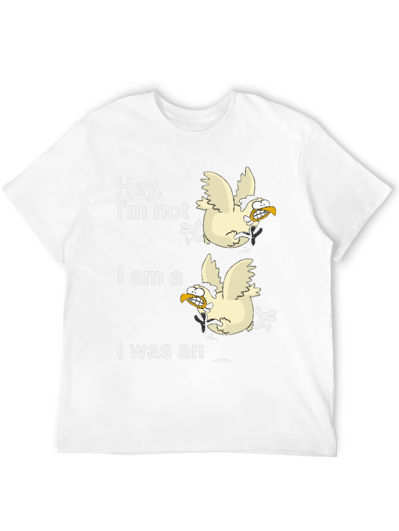 Black Funny Chicken T-Shirt: Hey, I'm Not! view 12