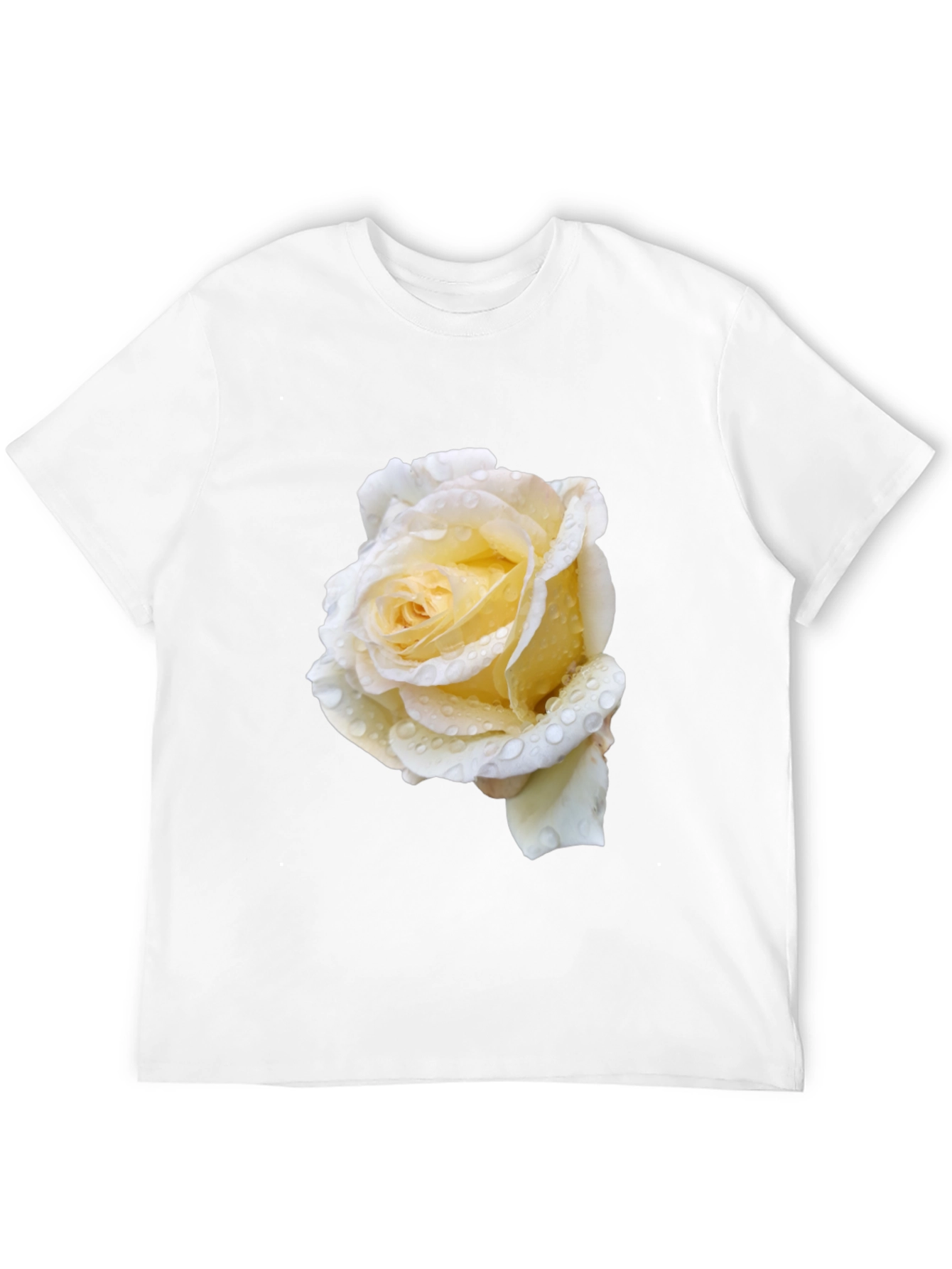 Black Black Tee with White Rose view 12