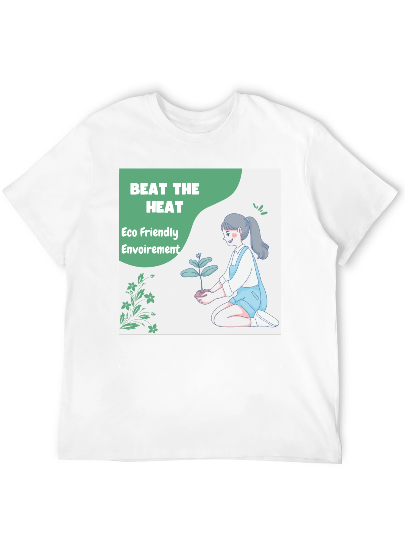 Black Eco Friendly T-Shirt - Beat the Heat view 12