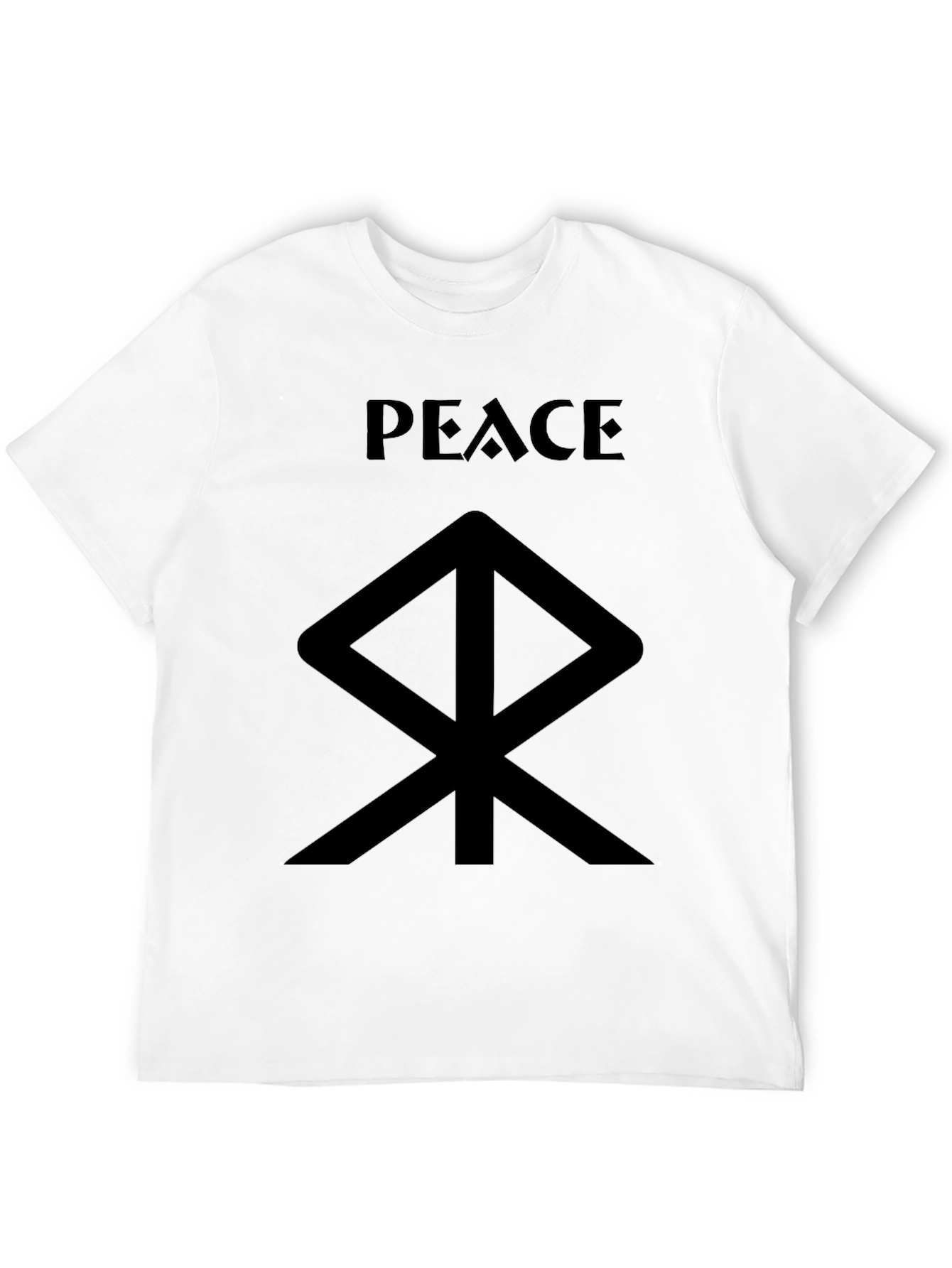 Black Peace Symbol Graphic Tee - Black T-Shirt view 12