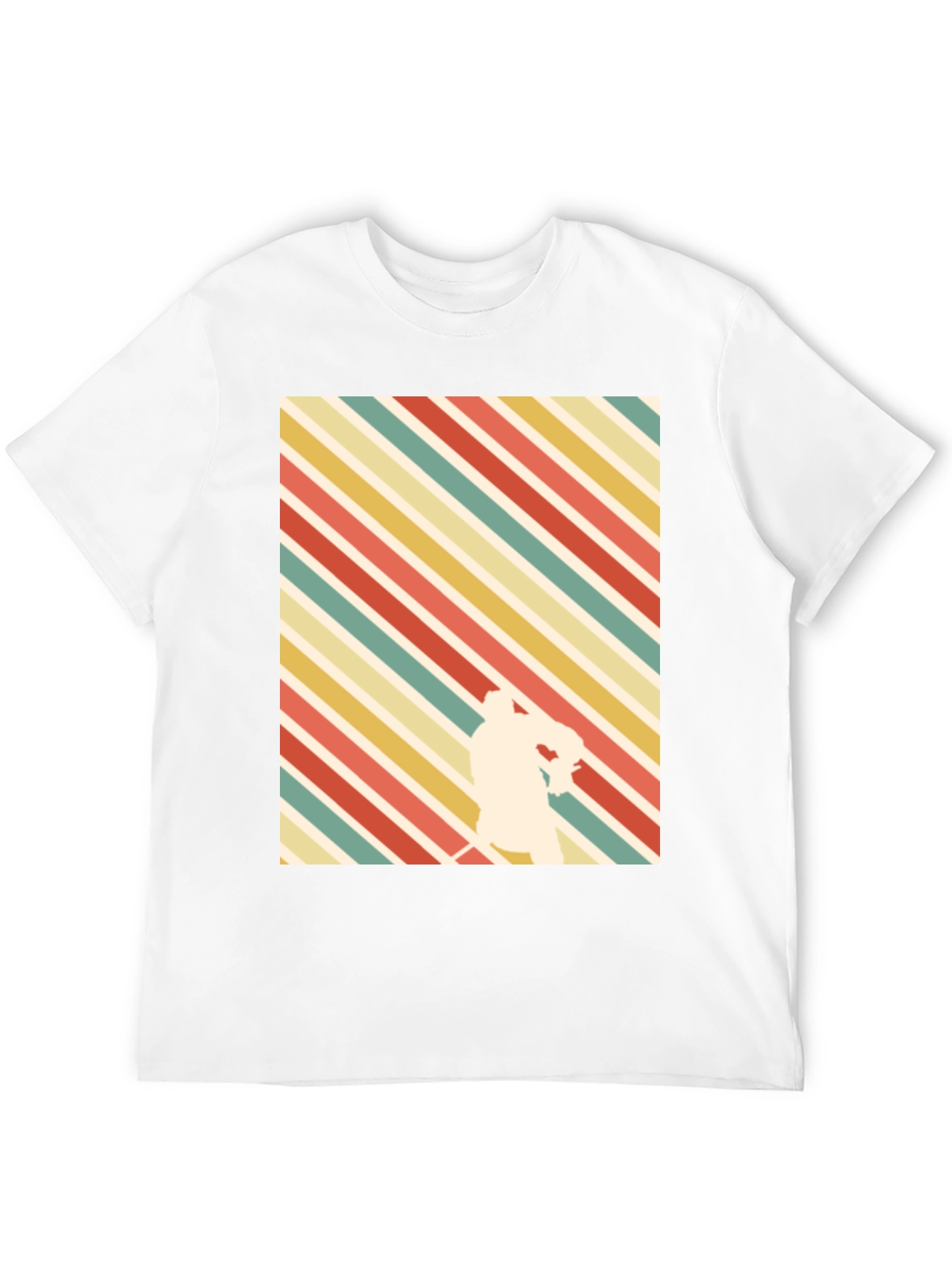 Black Retro Hockey Player Tee view 12